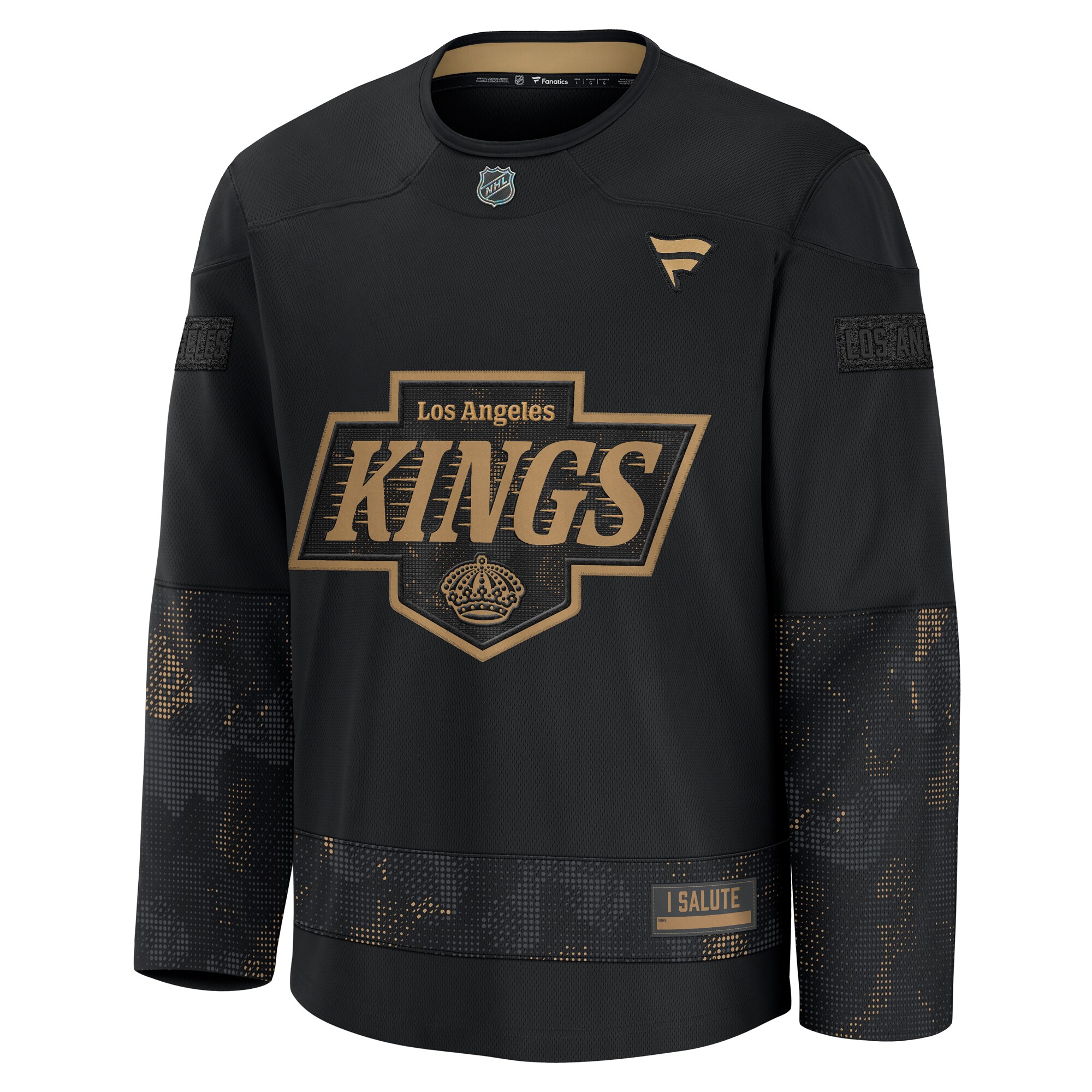 Los Angeles Kings Black 2024 Military Appreciation Practice NHL Jersey Men's