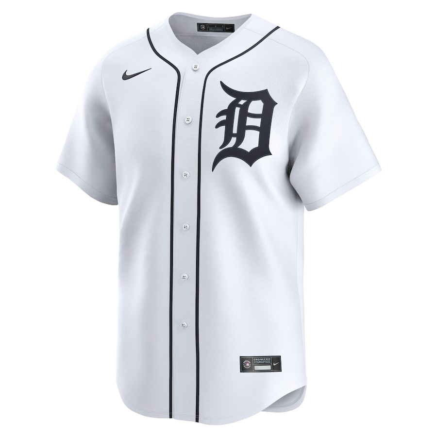 Casey Mize 12 Detroit Tigers Home Limited Player White MLB Jersey Men's