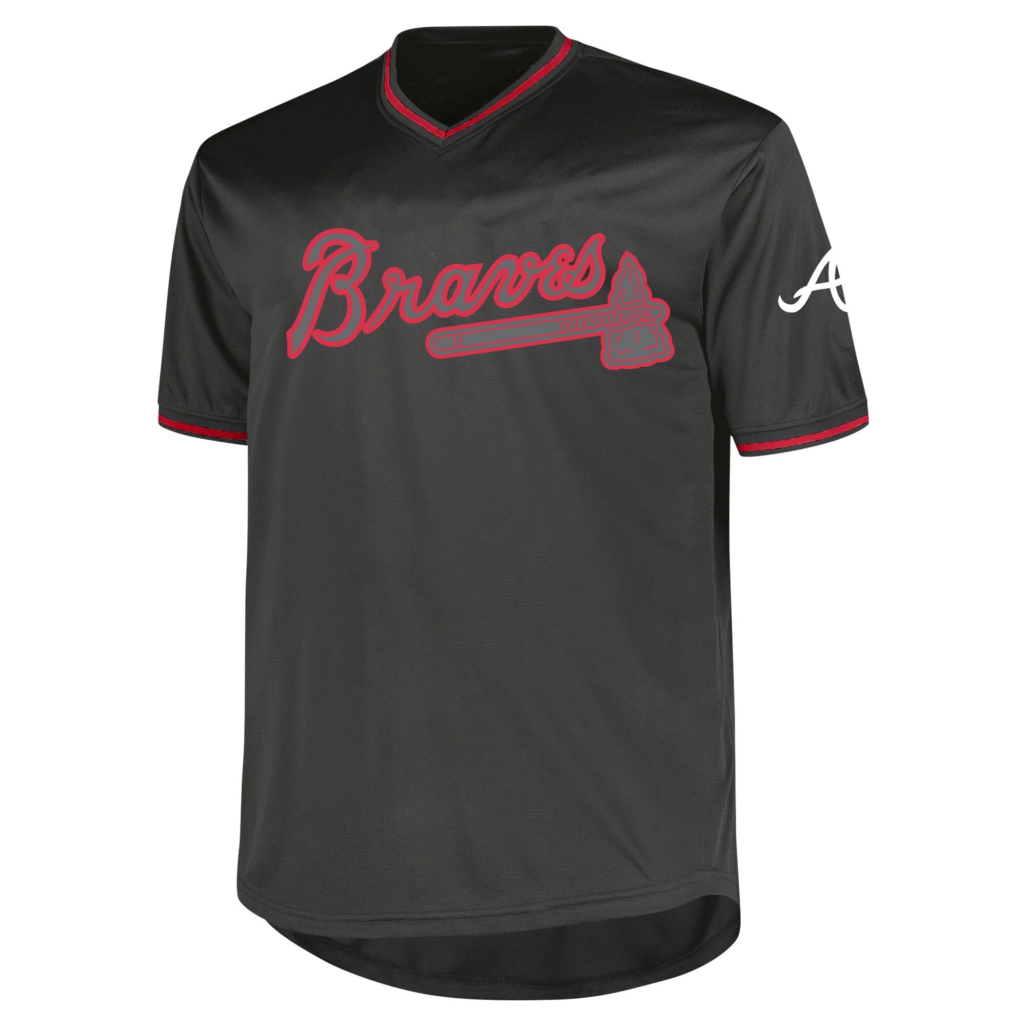 Atlanta Braves Profile Charcoal Big Tall Pop Fashion MLB Jersey Men's