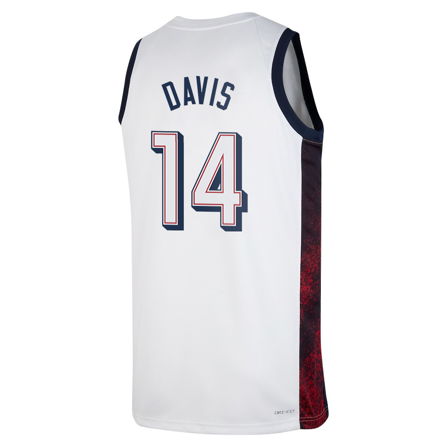 Anthony Davis 14 USA Unisex 2024 Swingman Player White NBA Jersey Unisex