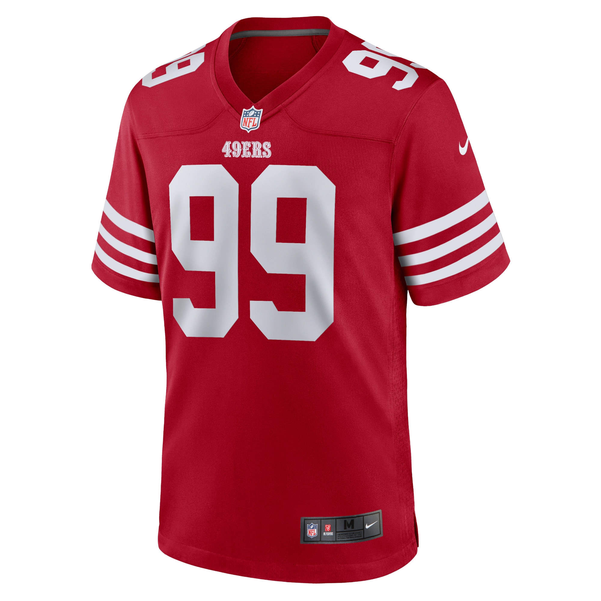 San Francisco 49ers Javon Kinlaw Scarlet Team Player Game NFL Jersey Men's