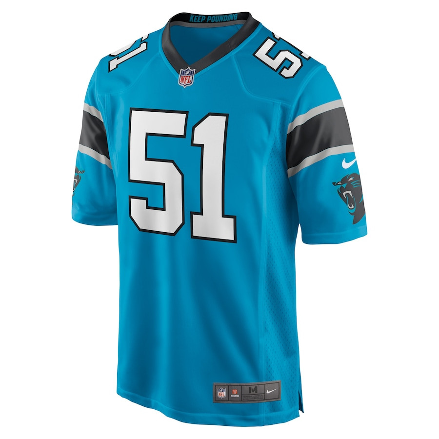 Sam Mills 51 Carolina Panthers Retired Blue NFL Jersey Men's