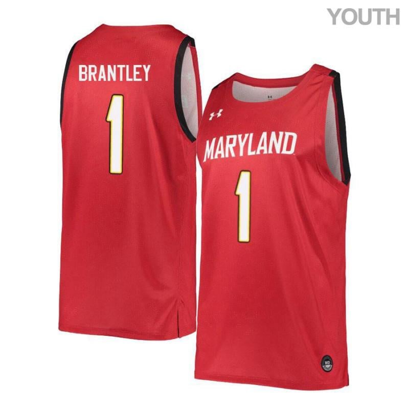 Under Armour 1 Jaylen Brantley Red Retro Maryland Terrapins NCAA Jersey Youth