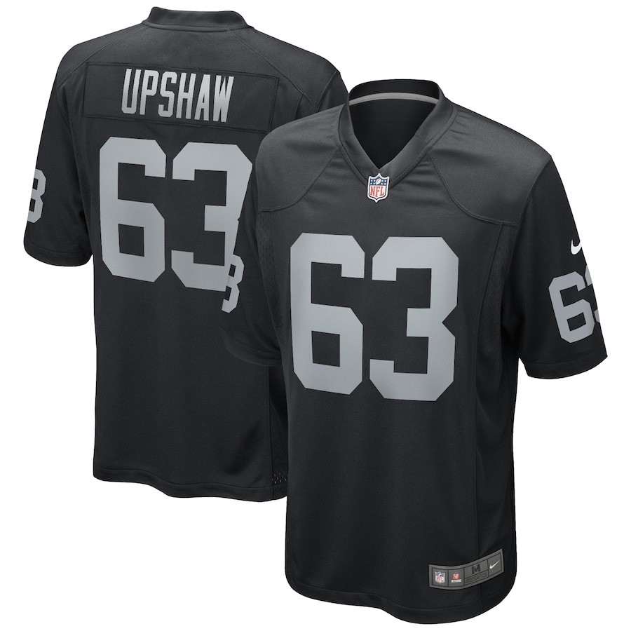 Gene Upshaw 63 Las Vegas Raiders Team Game Black NFL Jersey Men's