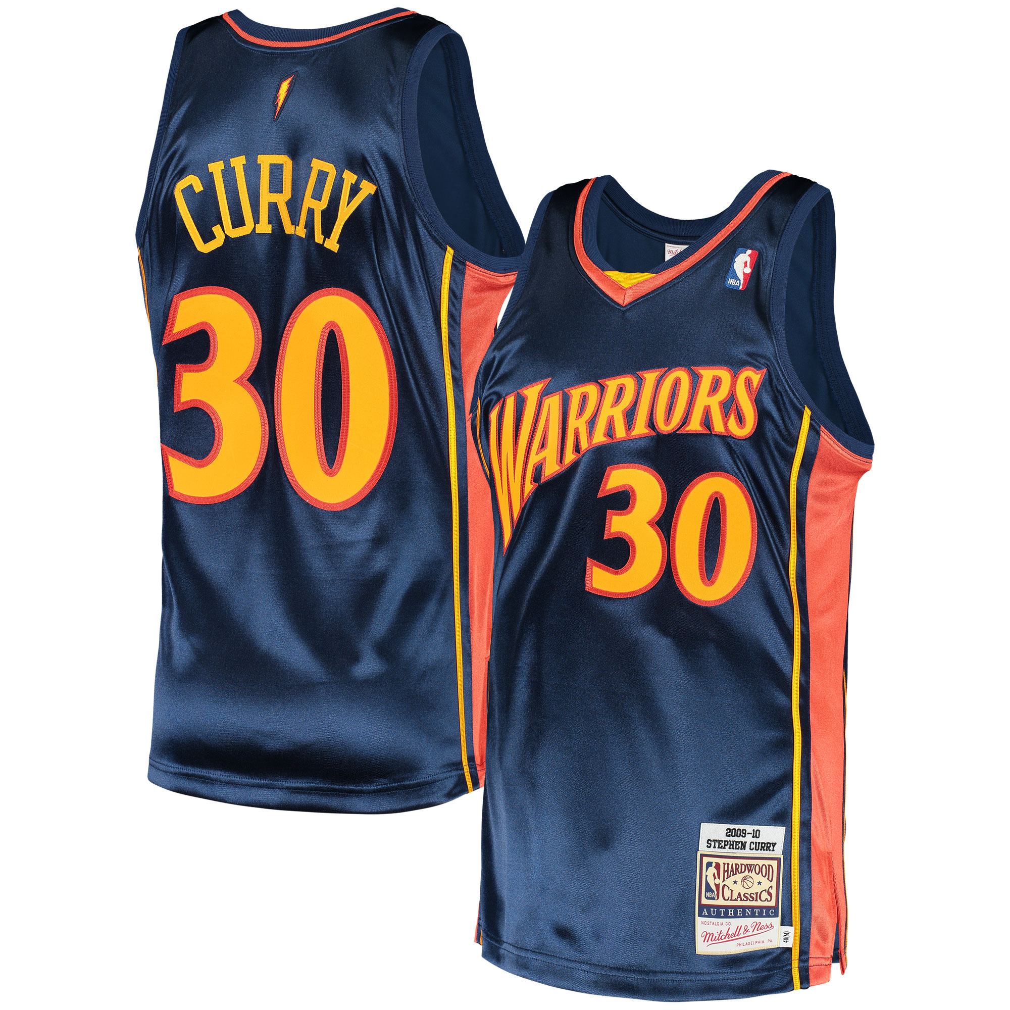 Mitchell Ness Stephen Curry Navy Golden State Warriors 2009 Hardwood Classics NBA Jersey Men's