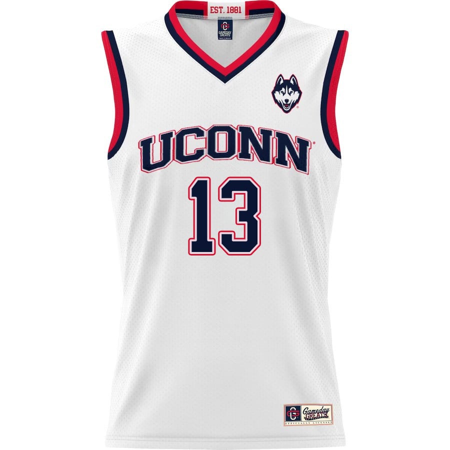Richie Springs 13 UConn Huskies White NCAA Jersey Men's