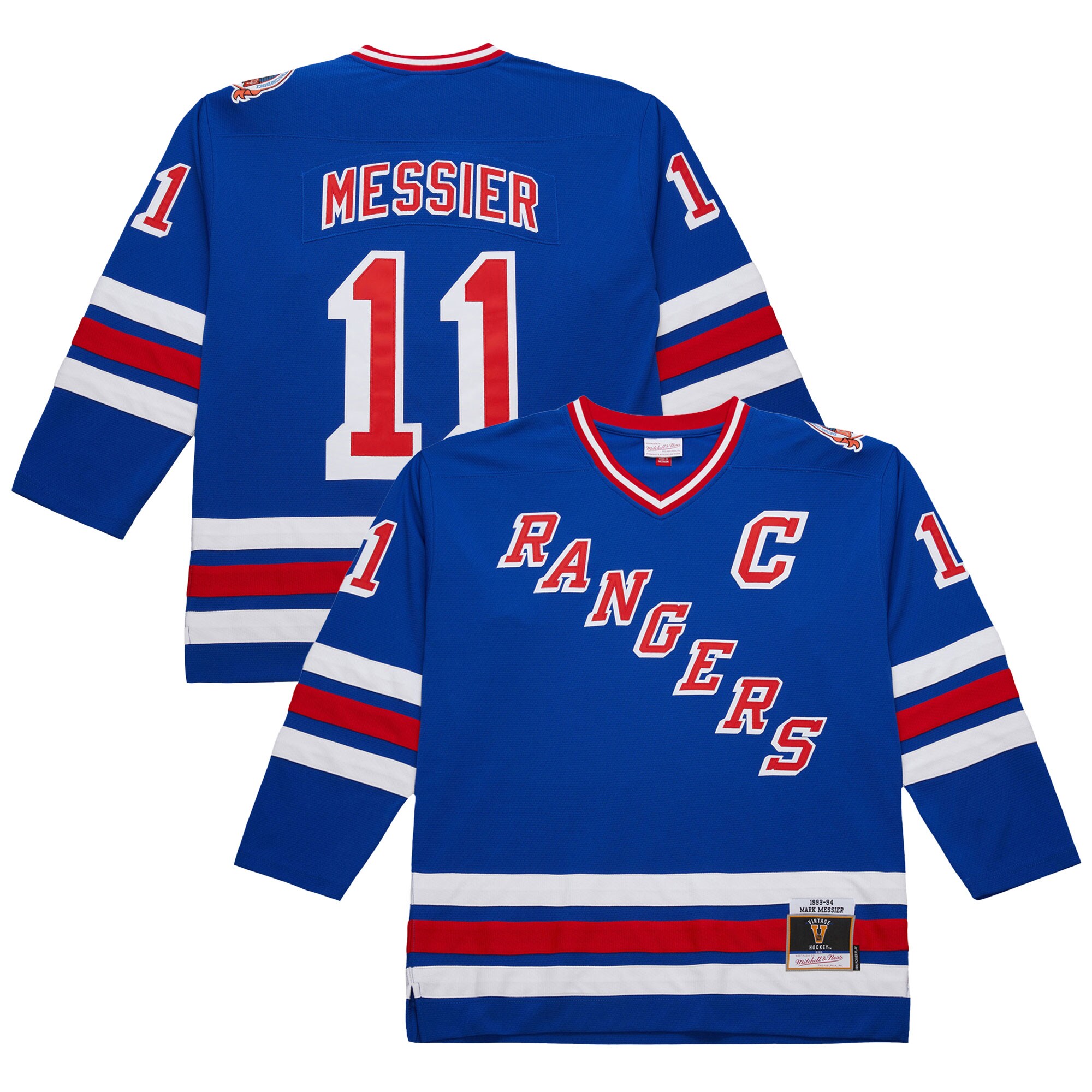 New York Rangers Mark Messier Royal 1993-94 Power Play NHL Jersey Men's