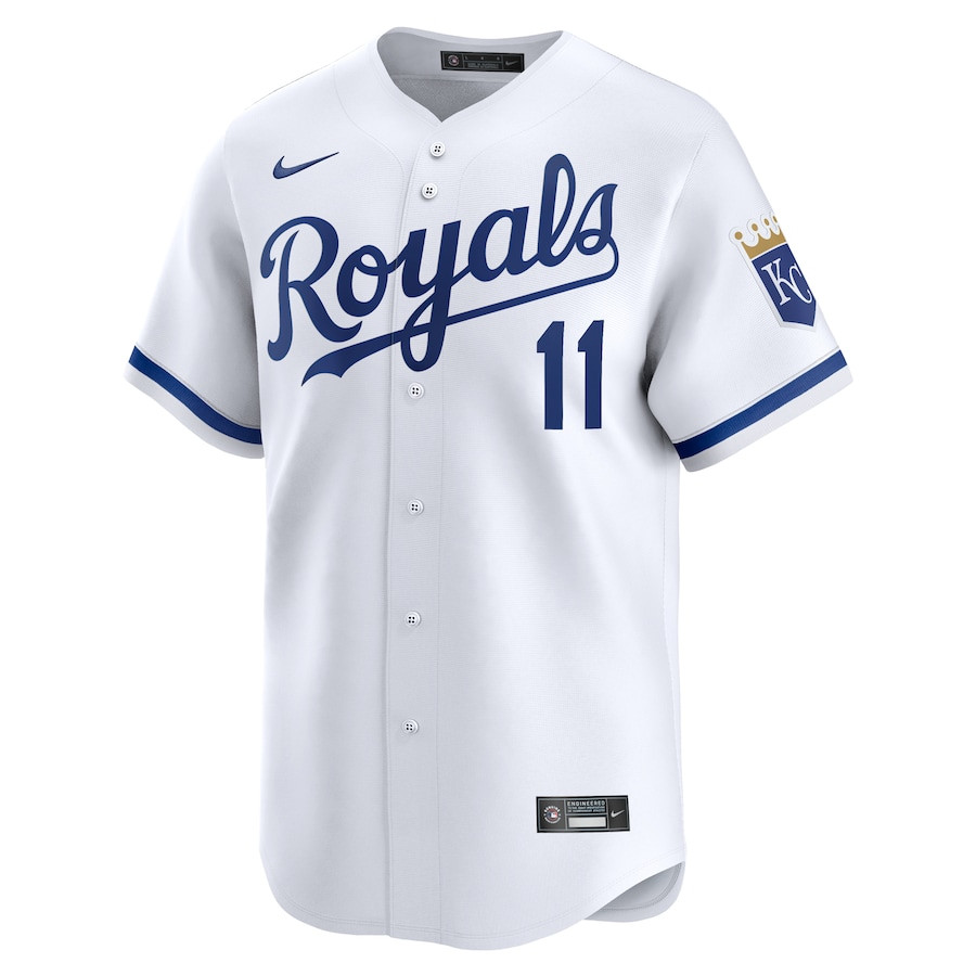 Maikel Garcia 11 Kansas City Royals Home Limited Player White MLB Jersey Men's