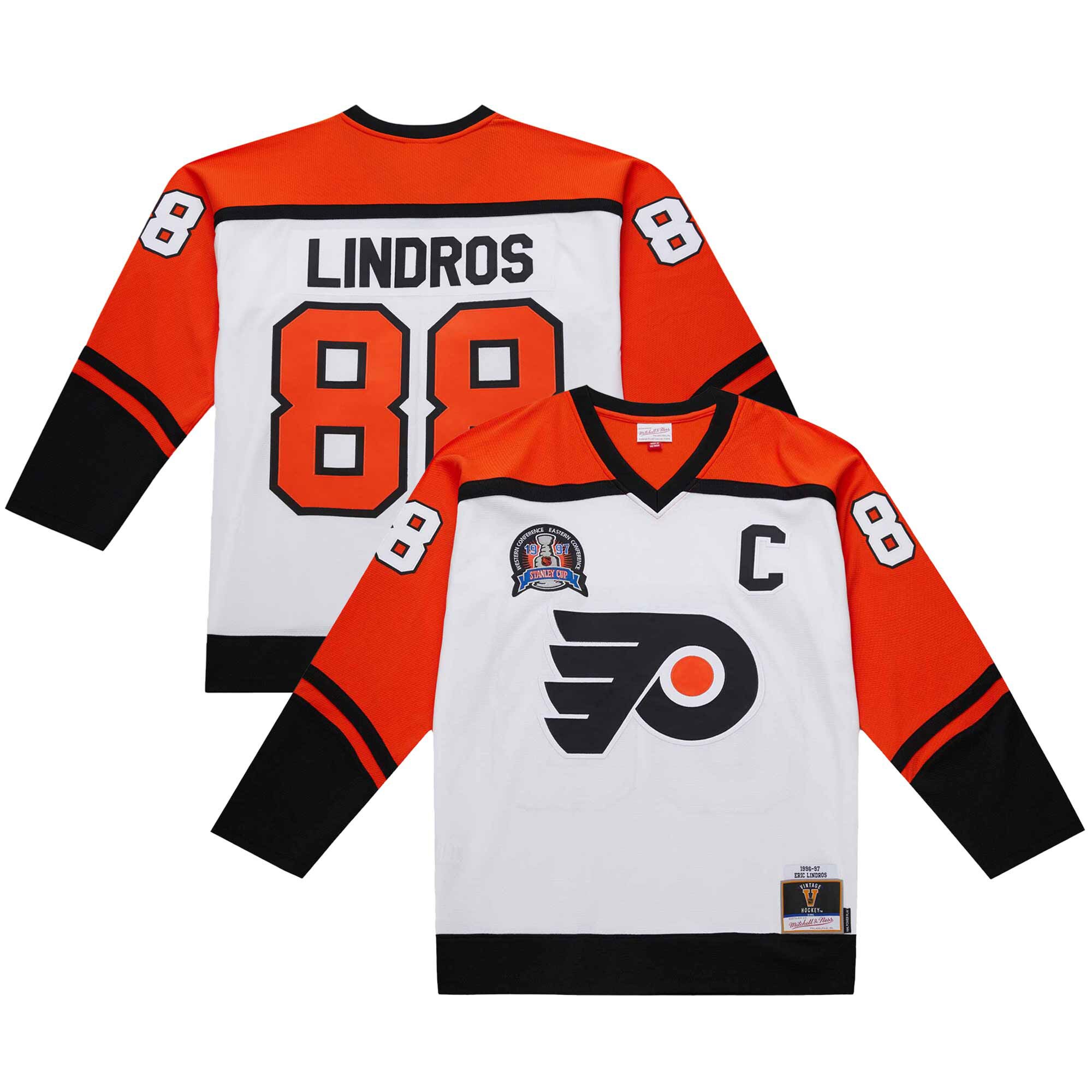 Philadelphia Flyers Eric Lindros White 1996-97 Power Play NHL Jersey Men's