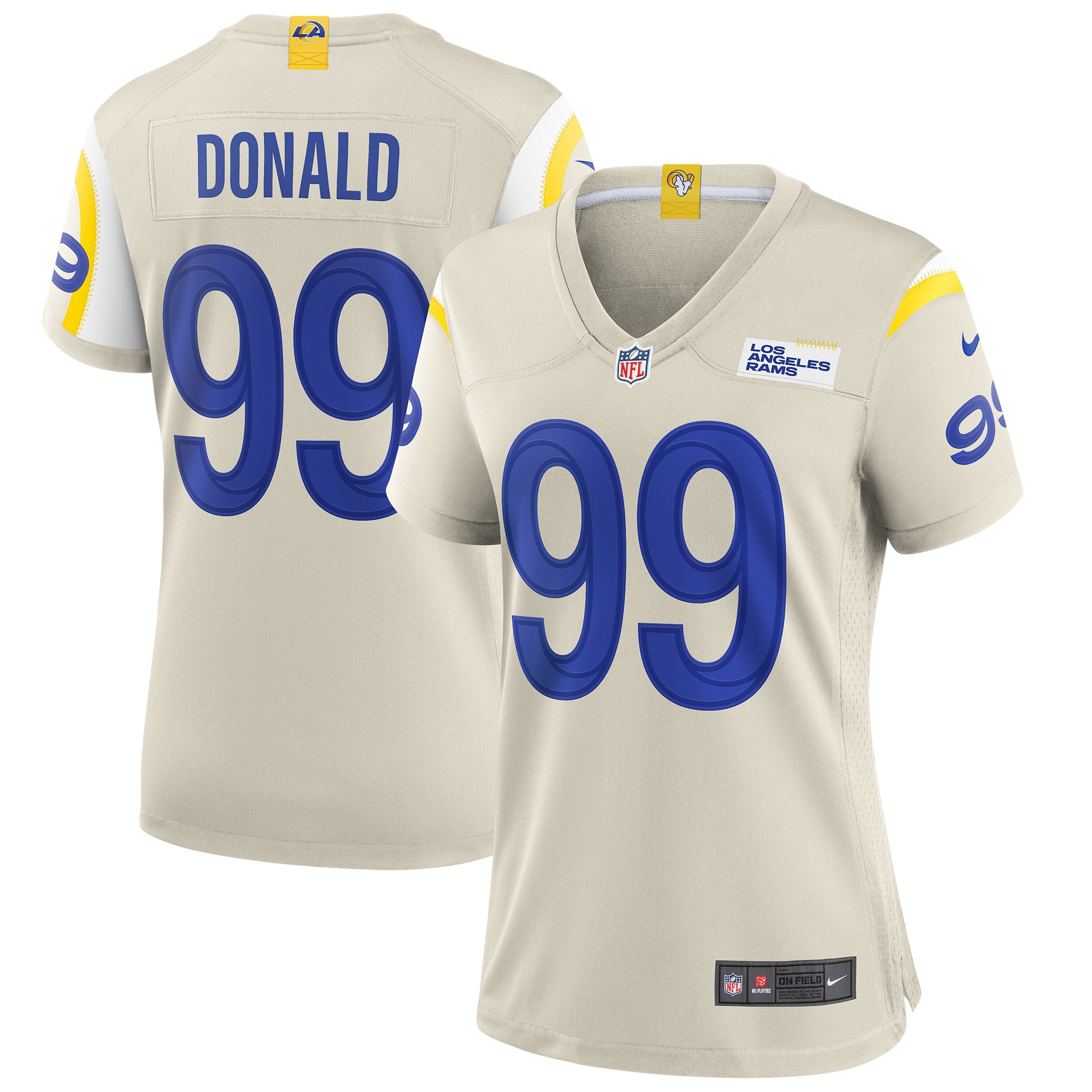 Los Angeles Rams Aaron Donald Bone Player Game NFL Jersey Women's