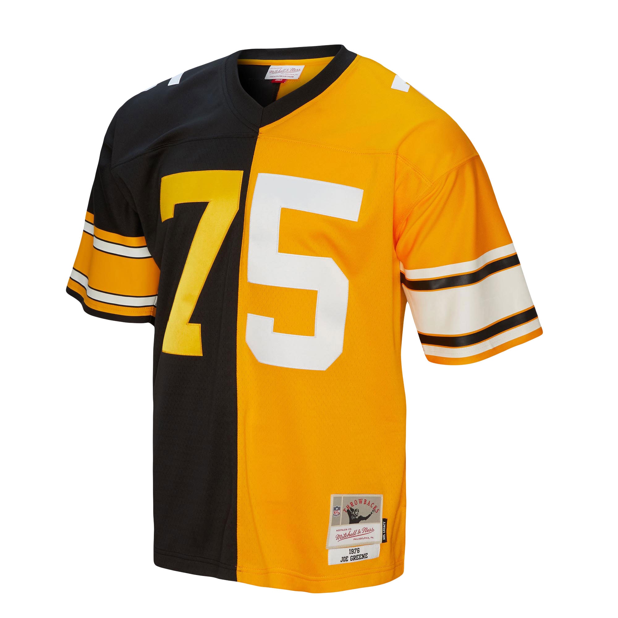 Pittsburgh Steelers Joe Greene Mitchell Ness Black/Gold 1976 Split Legacy NFL Jersey Men's
