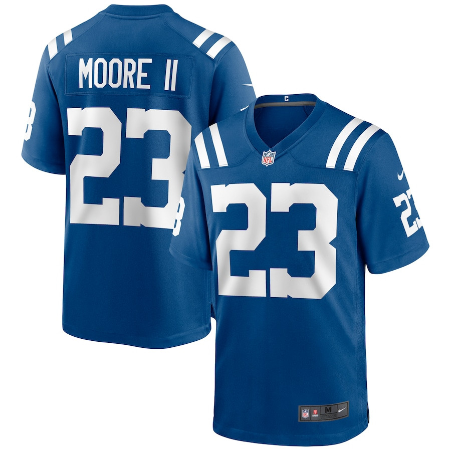 Kenny Moore II 23 Indianapolis Colts Game Royal NFL Jersey Men's