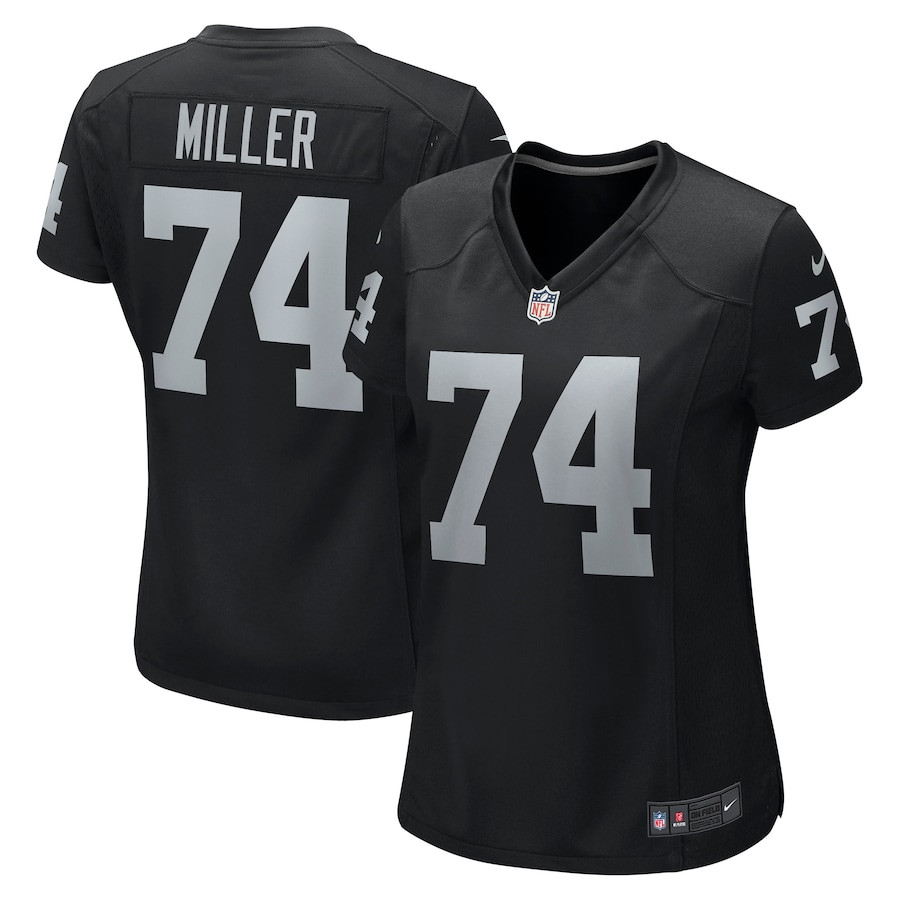Kolton Miller 74 Las Vegas Raiders Game Black NFL Jersey Women's