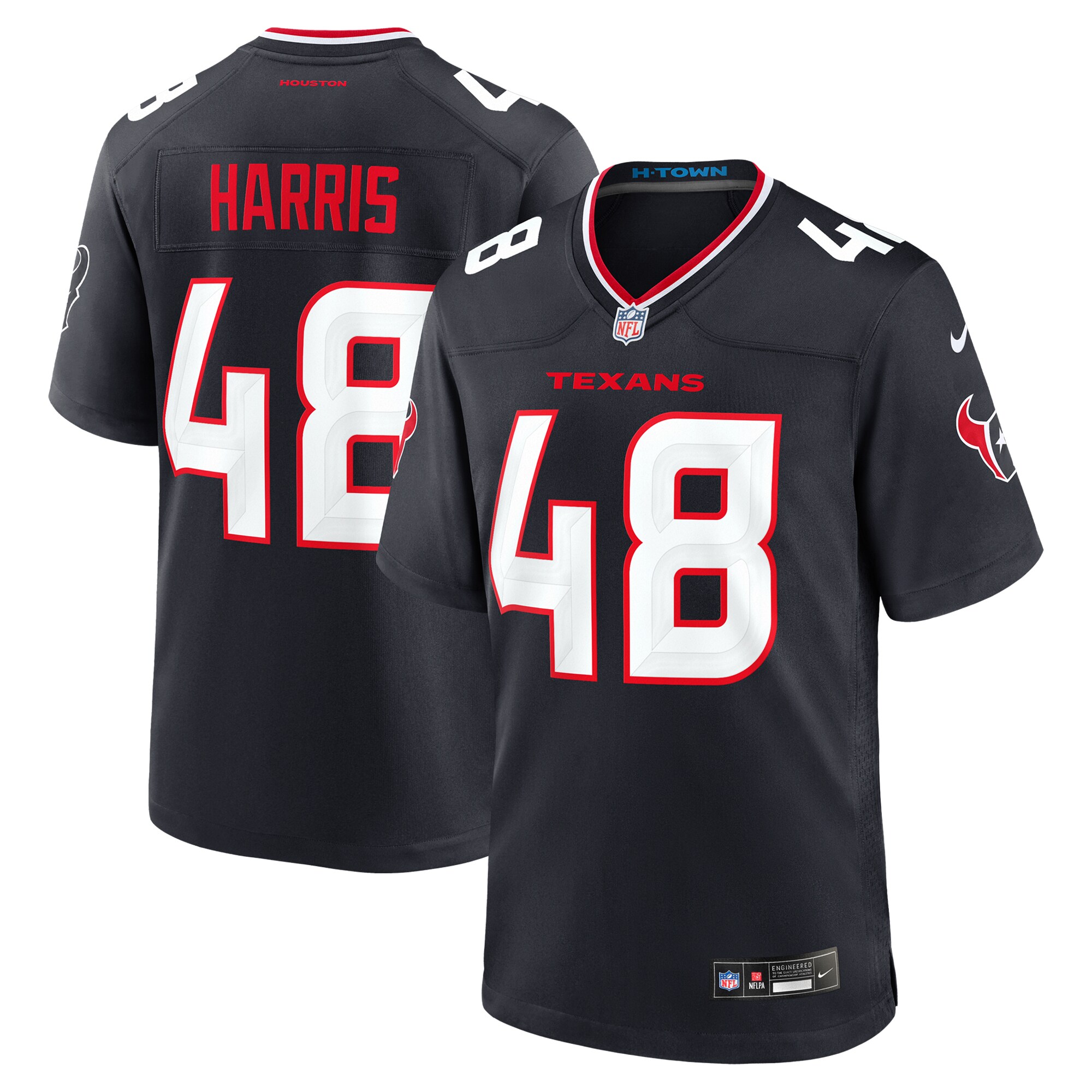 Houston Texans Christian Harris Navy Team Game NFL Jersey Men's