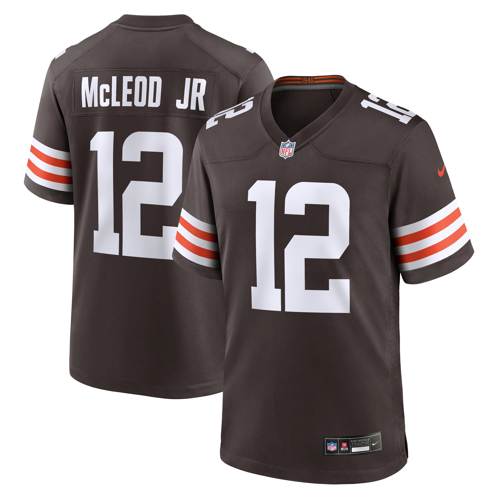 Cleveland Browns Rodney McLeod Jr Brown Team Game NFL Jersey Men's