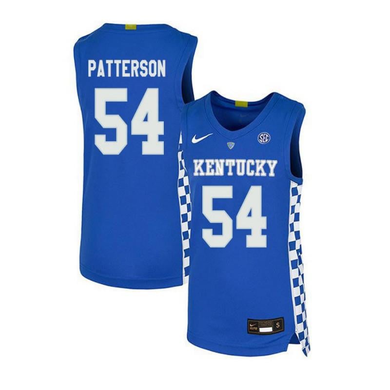 54 Patrick Patterson Royal Blue Elite Kentucky Wildcats NCAA Jersey Men's