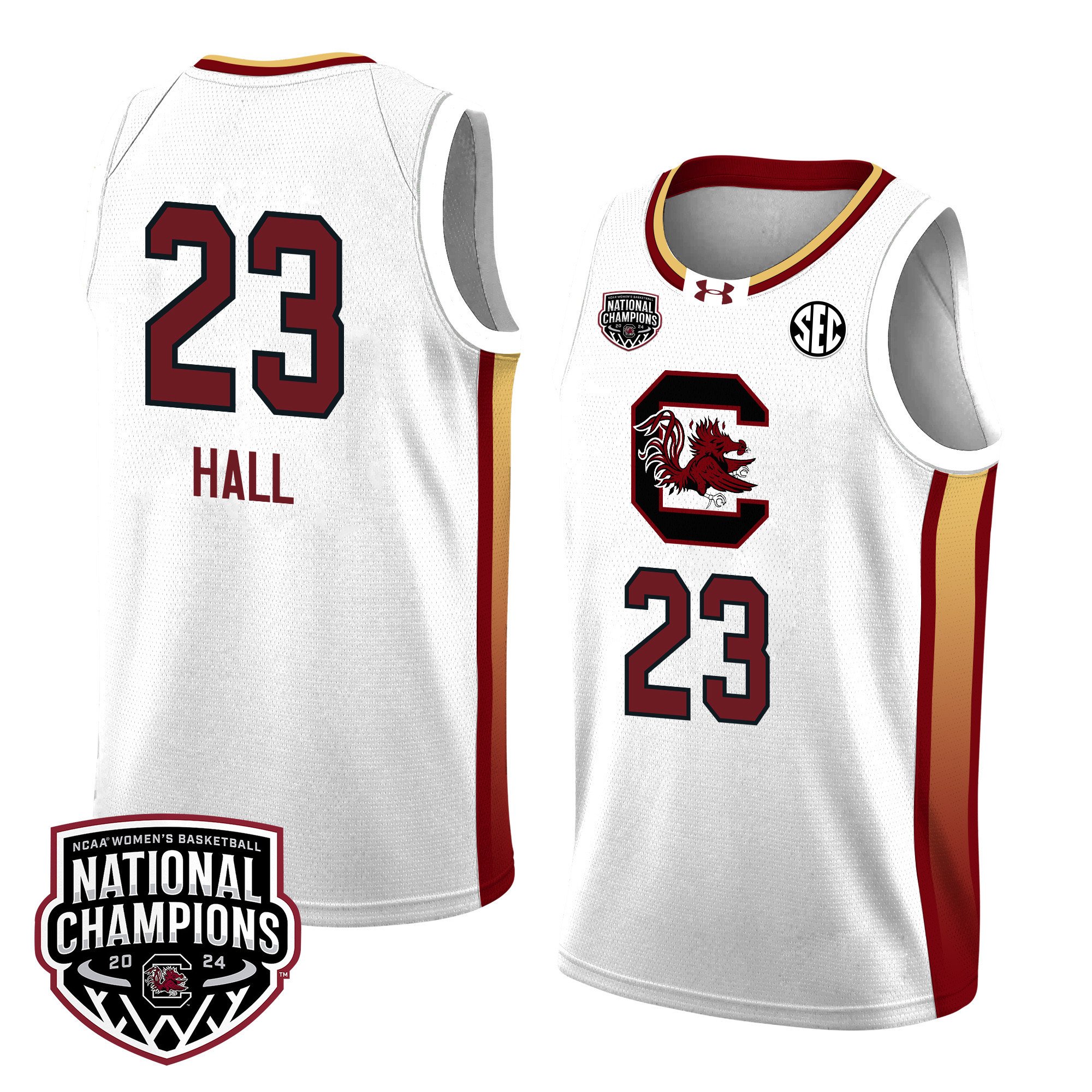 Bree Hall 23 South Carolina 2024 National Champions Patch Unisex NCAA Jersey Unisex