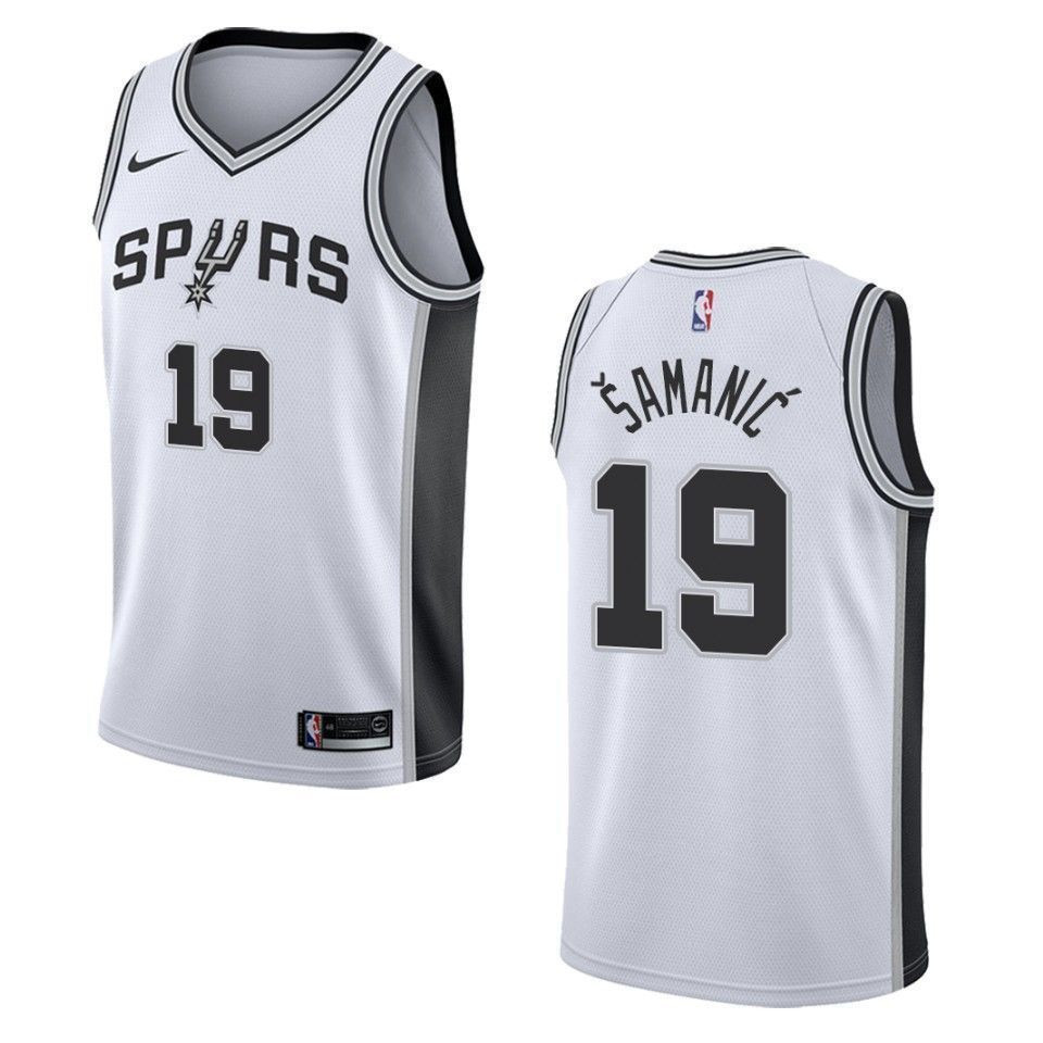 San Antonio Spurs 19 Luka Samanic Association Swingman White NBA Jersey Men's
