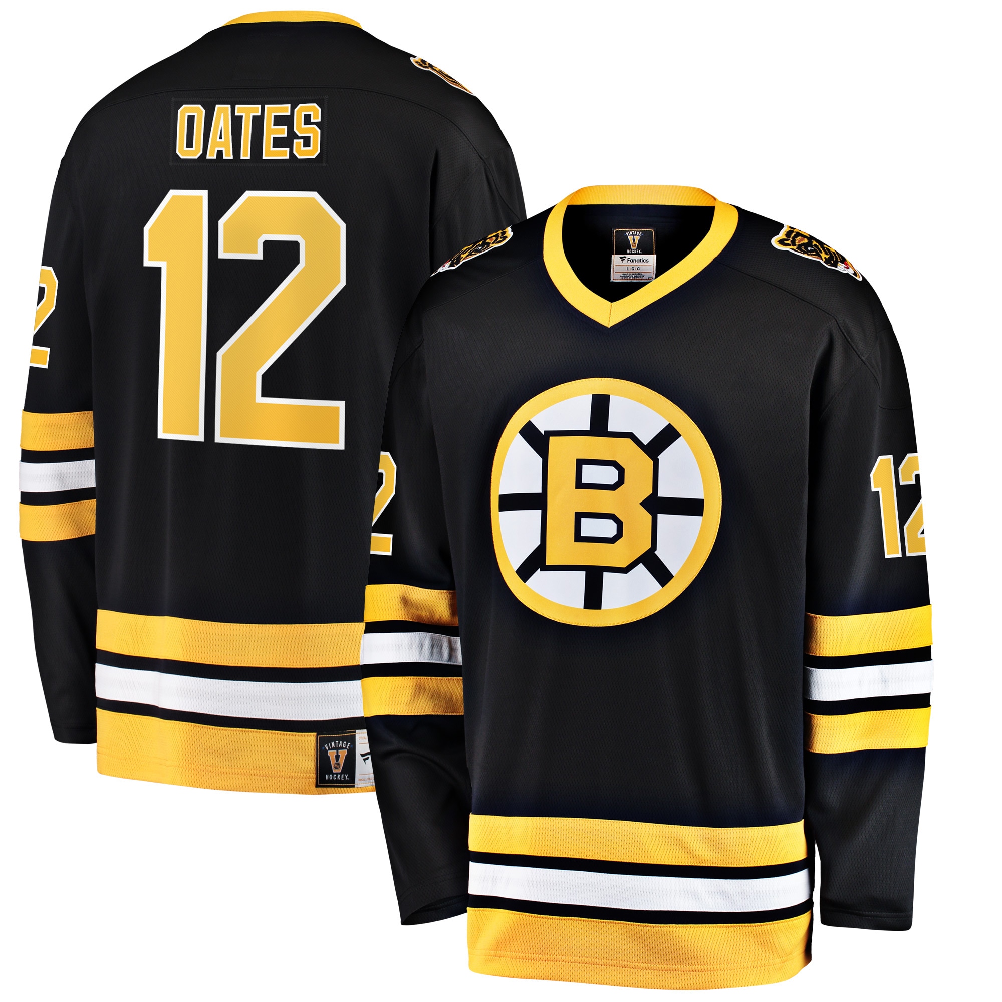 Boston Bruins Adam Oates Black Premier Breakaway Retired Player NHL Jersey Men's