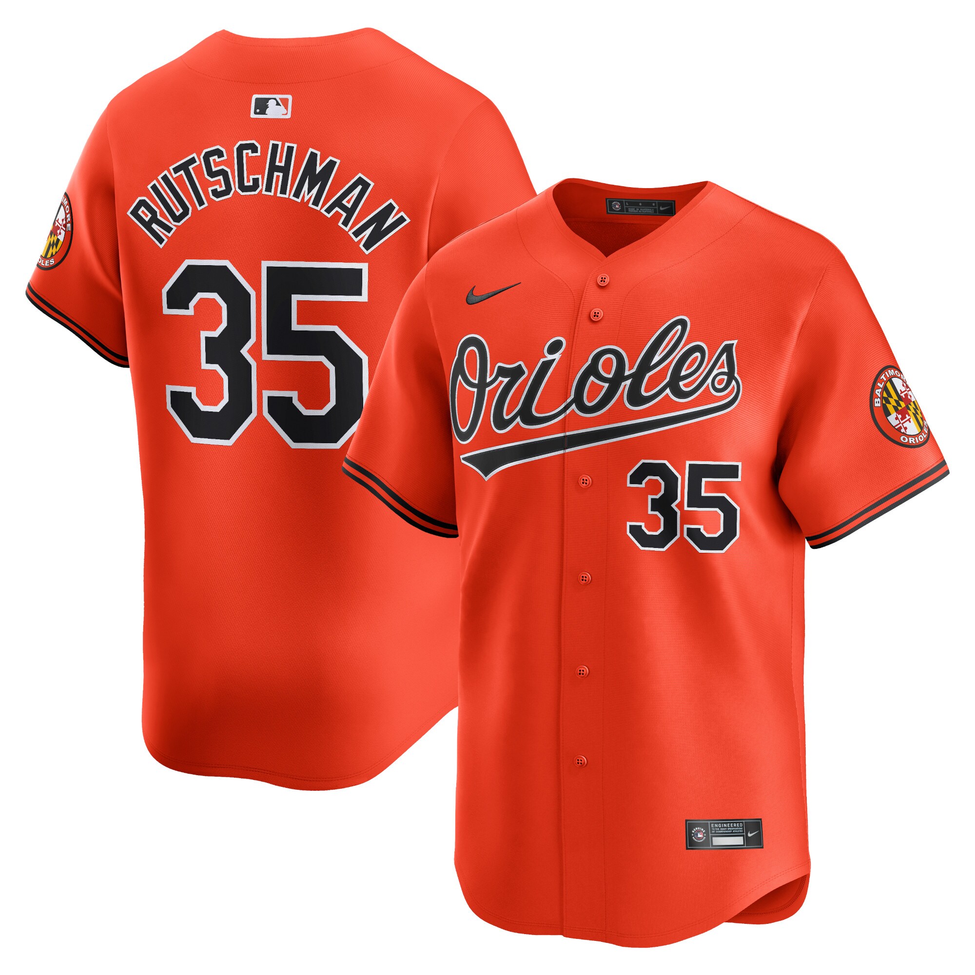 Baltimore Orioles Adley Rutschman Orange Alternate Limited Player MLB Jersey Men's