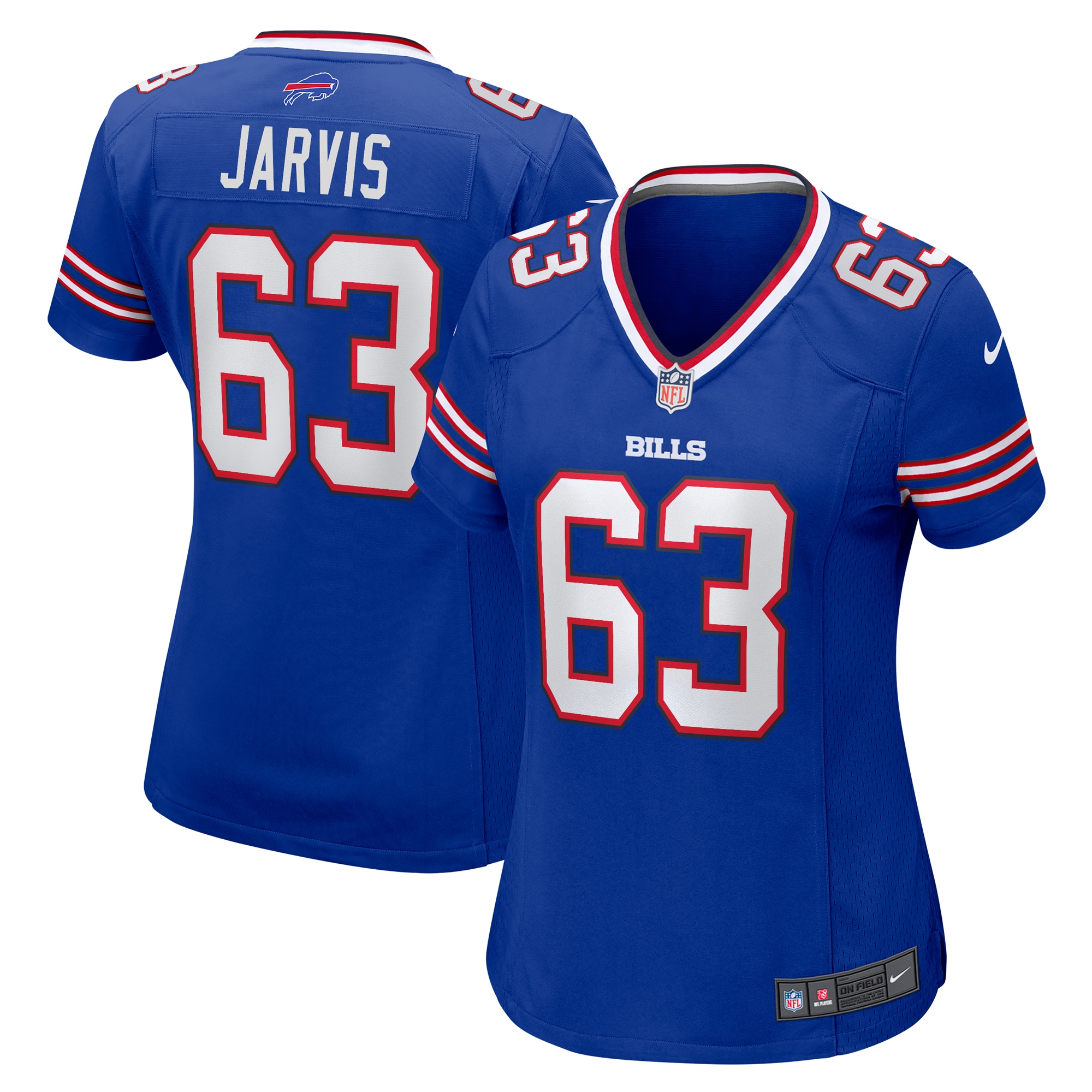 Buffalo Bills Kevin Jarvis Royal Team Game NFL Jersey Women's