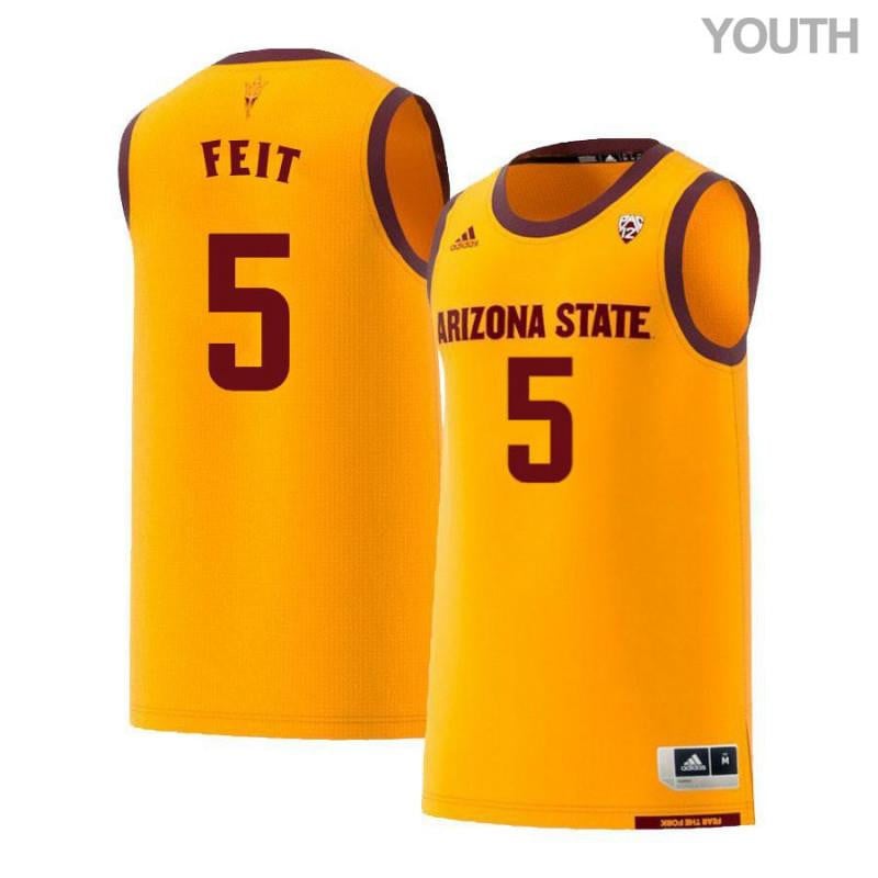 5 Kyle Feit Yellow Retro Arizona State Sun Devils NCAA Jersey Youth