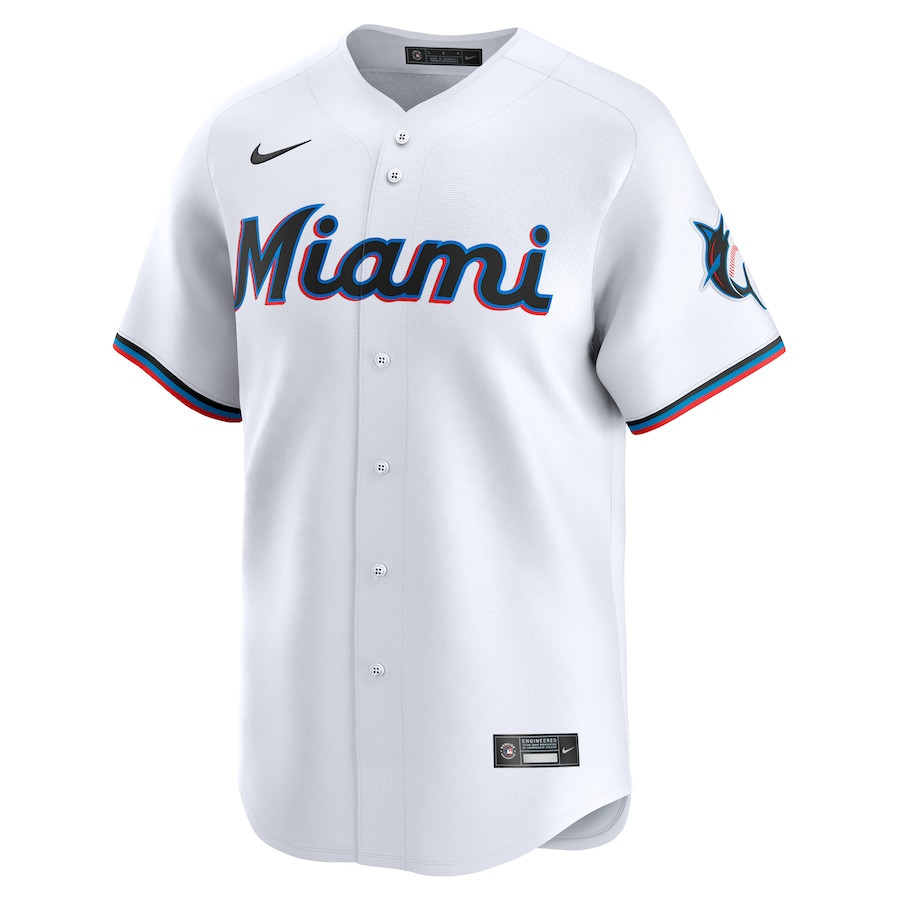 Nick Fortes 4 Miami Marlins Home Limited Player White MLB Jersey Men's