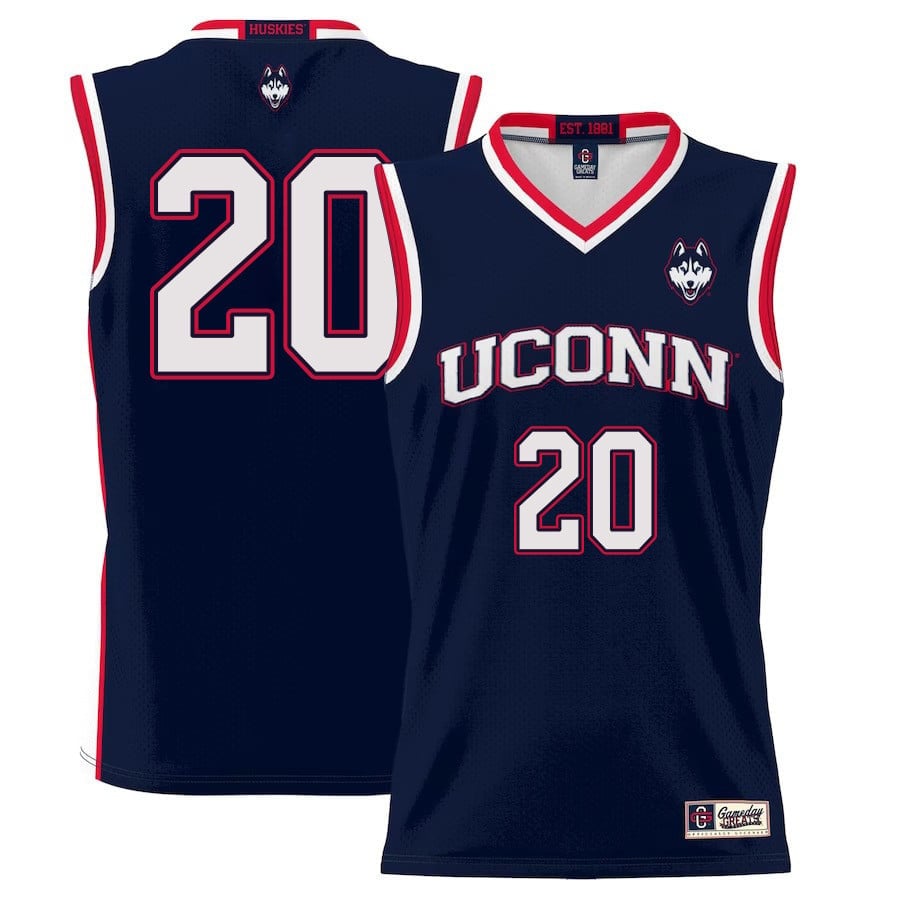 Andrew Hurley 20 UConn Huskies Navy NCAA Jersey Men's