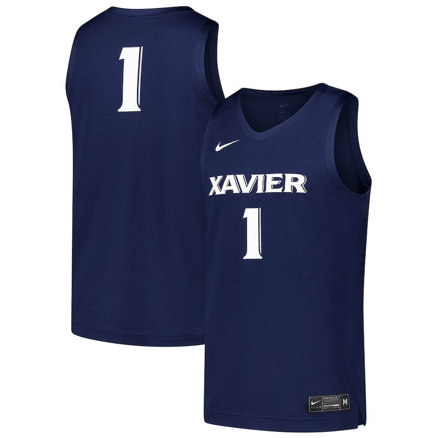 Xavier Musketeers Navy #1 NCAA Jersey Men's