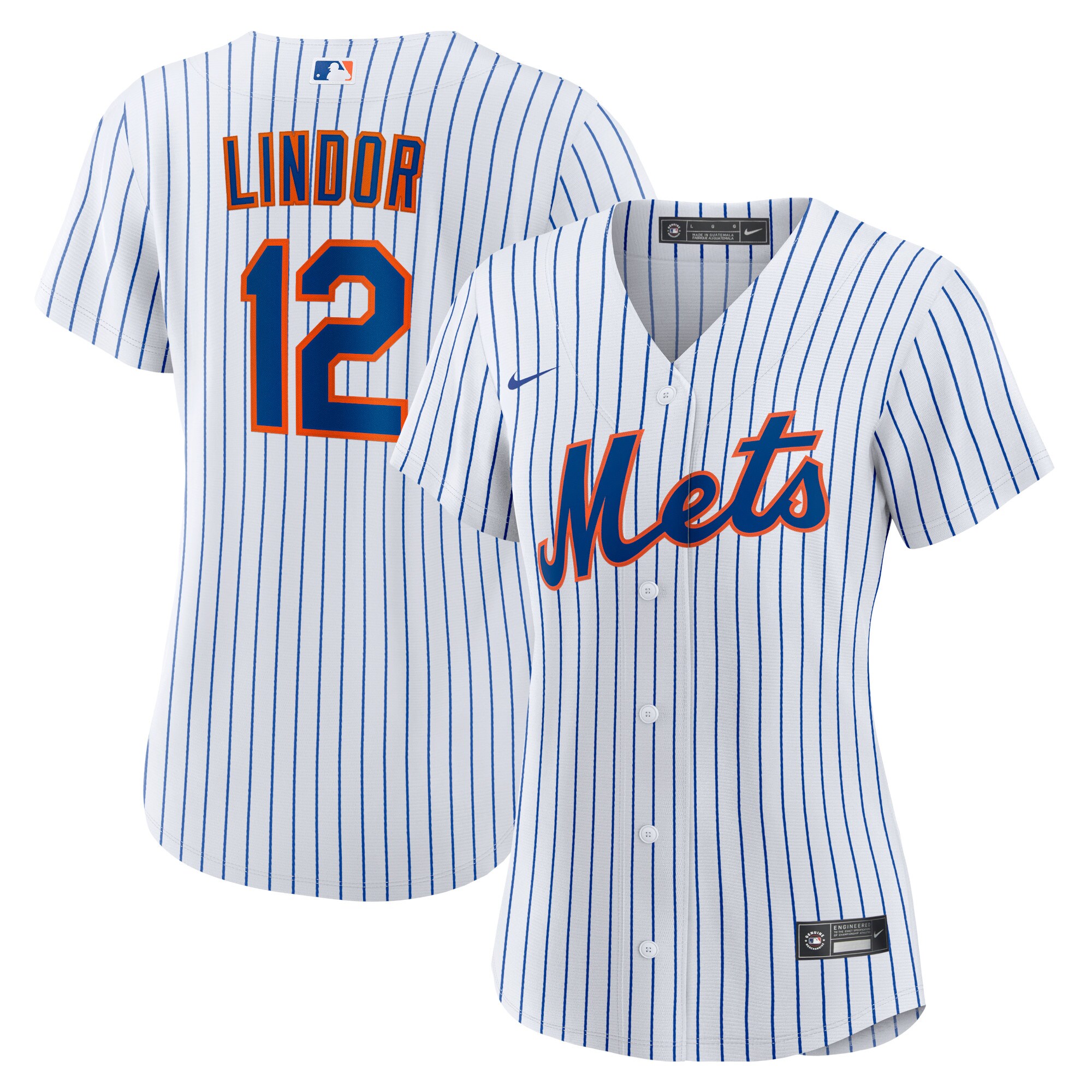 New York Mets Francisco Lindor White Home Player MLB Jersey Women's