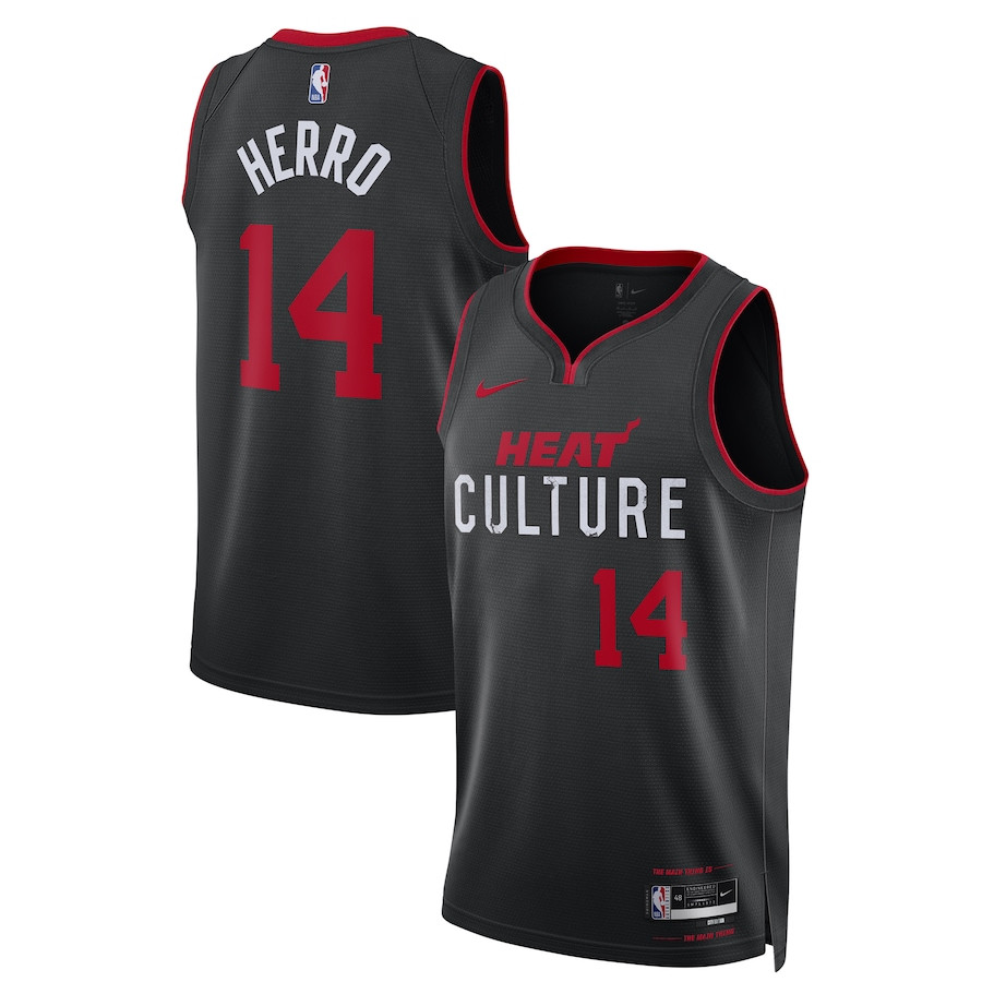 Tyler Herro 14 Miami Heat 2023/24 Swingman City Editio Unisex Black NBA Jersey Unisex