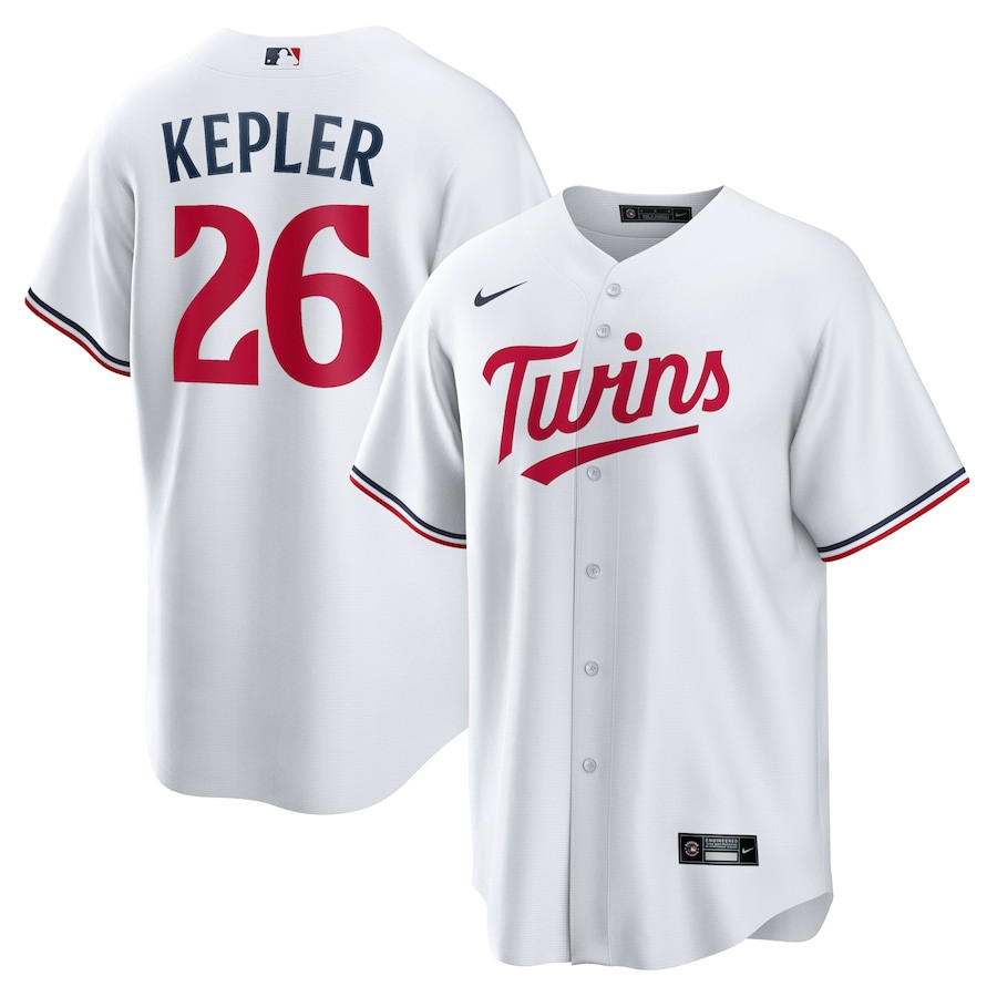 Max Kepler 26 Minnesota Twins Team Logo Home White MLB Jersey Men's