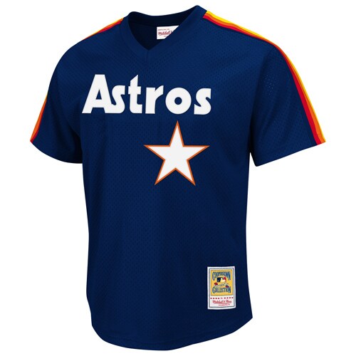 Houston Astros Nolan Ryan Mitchell Ness Navy 1988 Cooperstown Collection Mesh Batting Practice MLB Jersey Men's