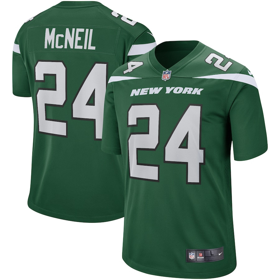 Freeman McNeil 24 New York Jets Game Retired Gotham Green NFL Jersey Men's