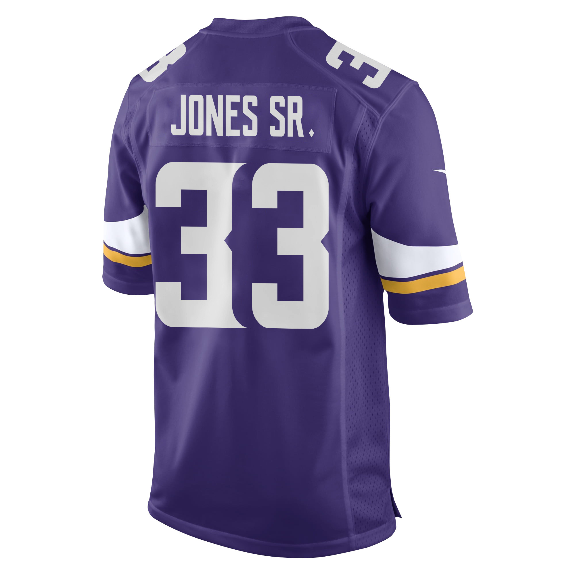 Aaron Jones Sr. 33 Minnesota Vikings Super Bowl LIX New Orleans Patch Game Purple NFL Jersey Men's