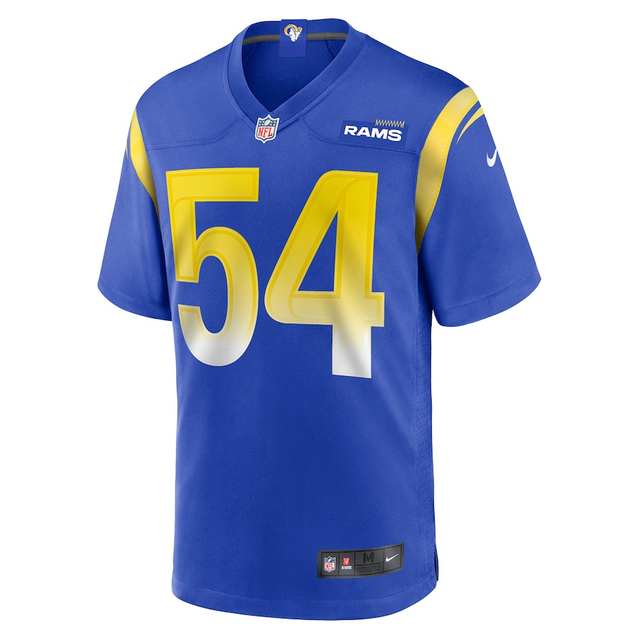 Olakunle Fatukasi 54 Los Angeles Rams Game Royal NFL Jersey Men's