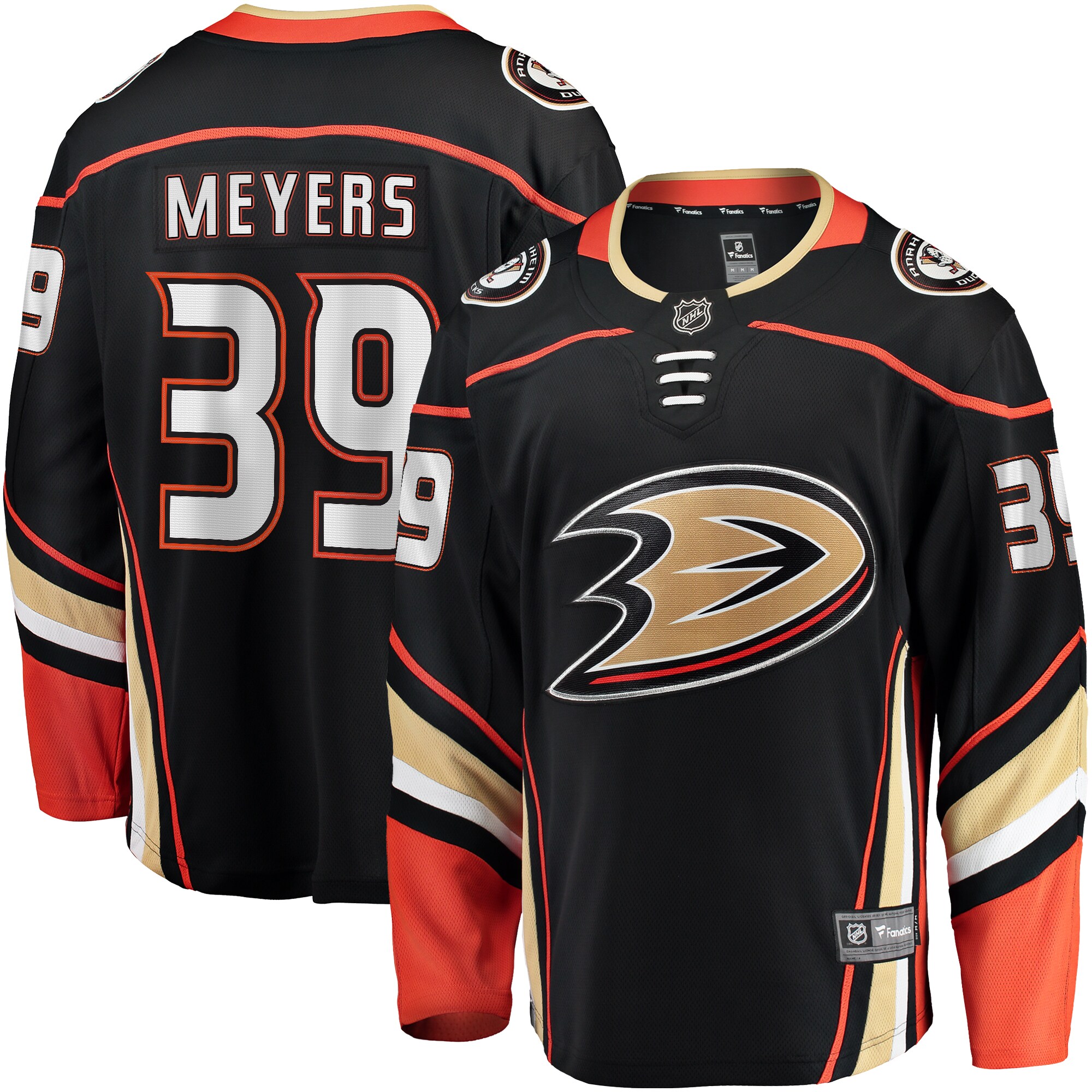 Anaheim Ducks Ben Meyers Black Home Premier Breakaway Player NHL Jersey Men's