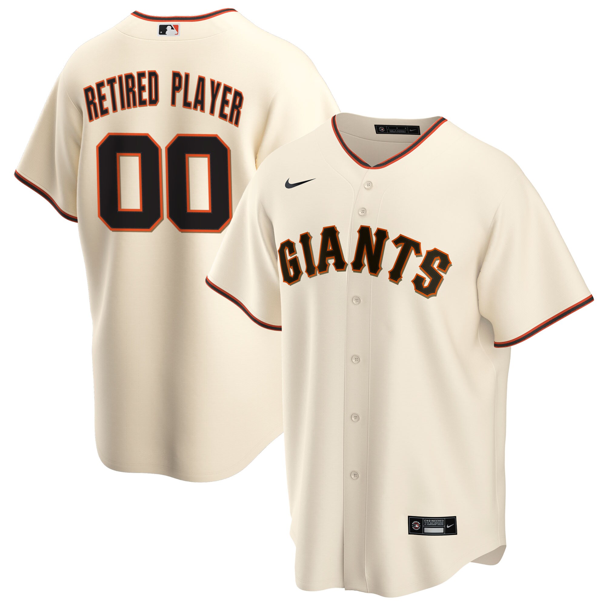 San Francisco Giants Cream Home Pick-A-Player Retired Roster MLB Jersey Men's