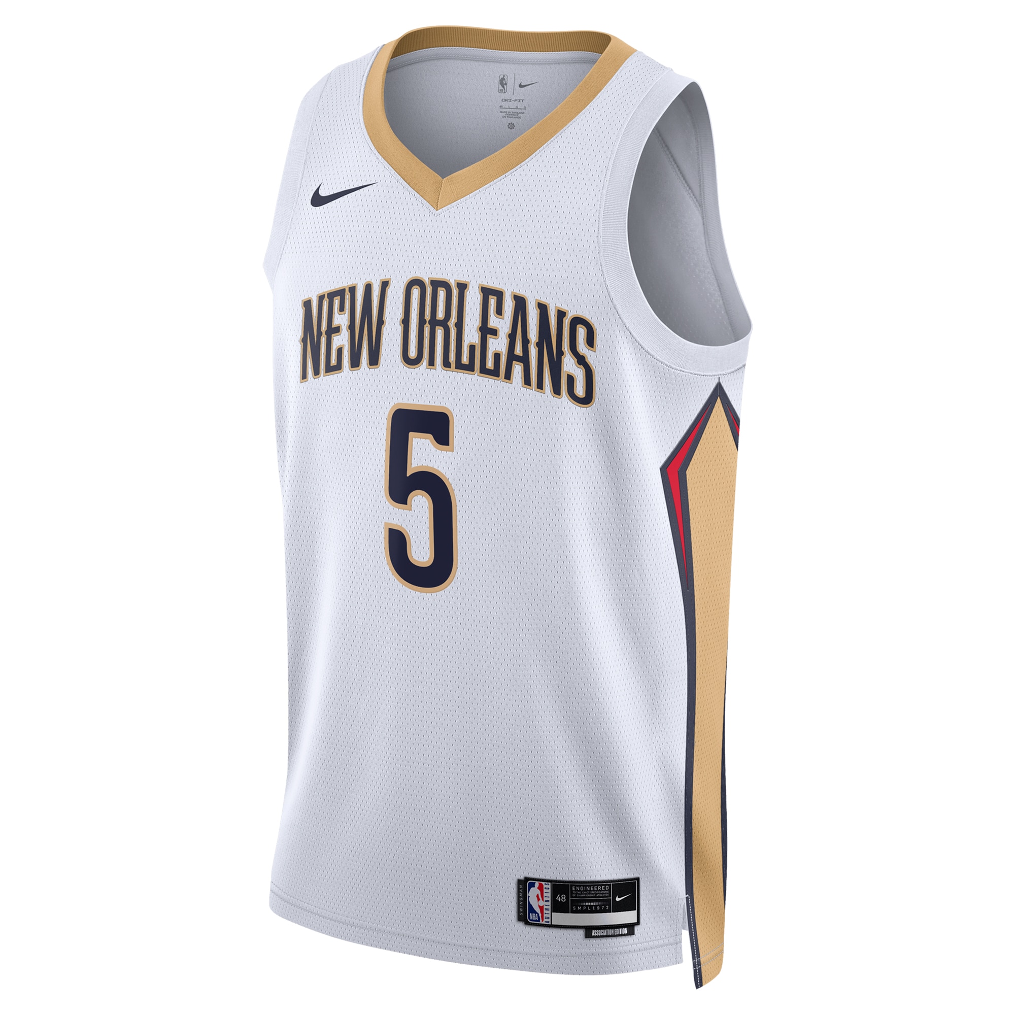 New Orleans Pelicans Association Edition Swingman White Dejounte Murra Unisex NBA Jersey Unisex