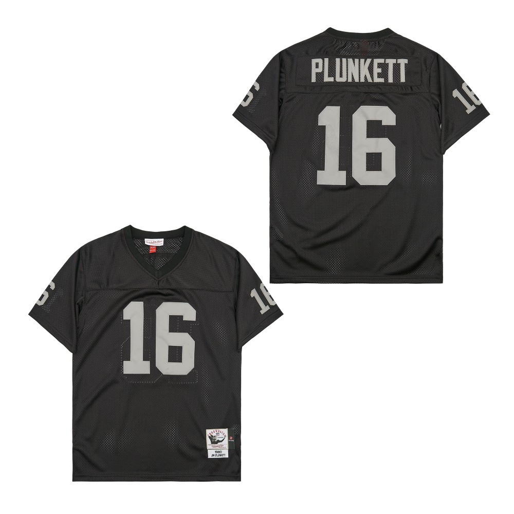 Jim Plunkett 16 Las Vegas Raiders Throwback Black NFL Jersey Men's