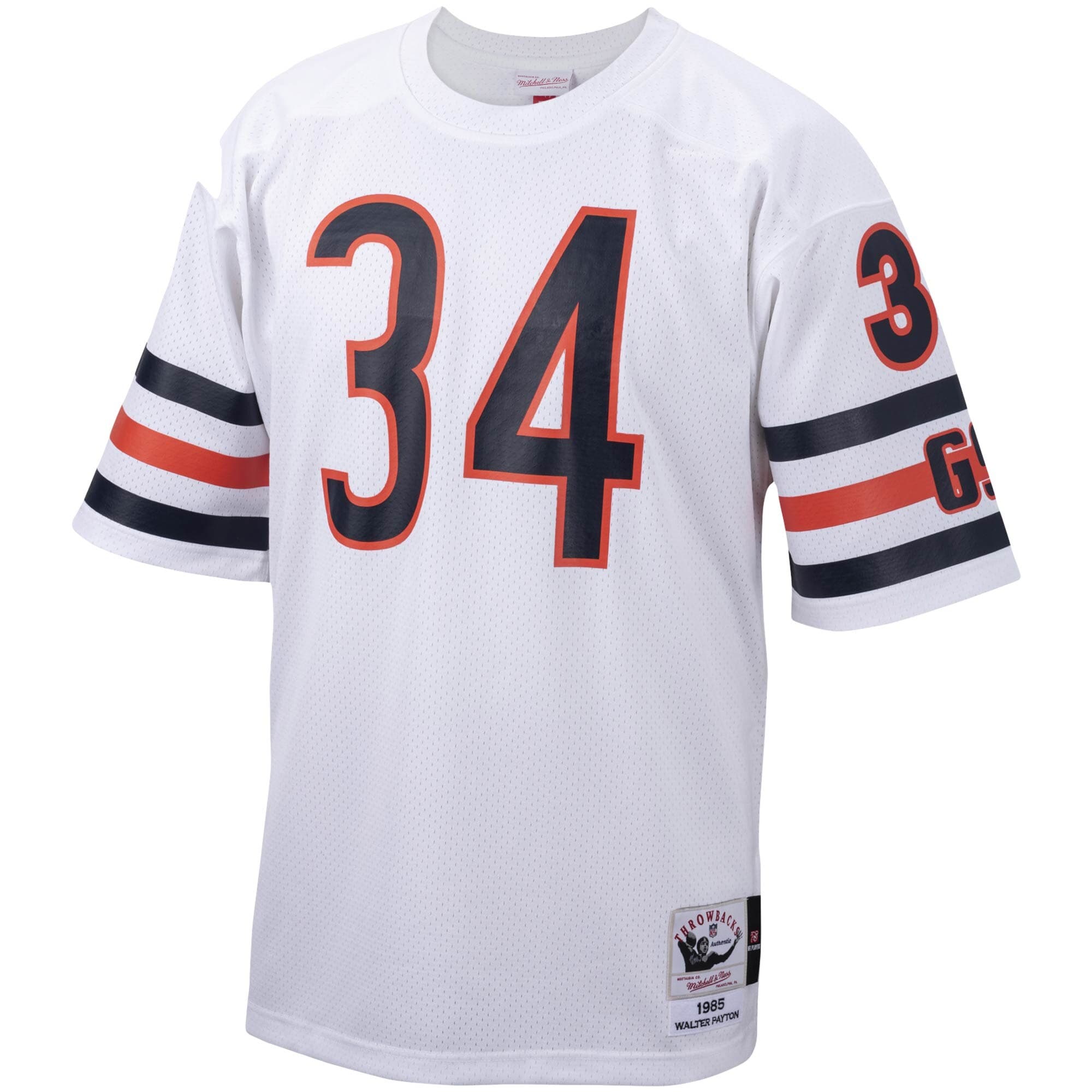 Chicago Bears Walter Payton Mitchell Ness White Big Tall 1985 Retired Player NFL Jersey Men's