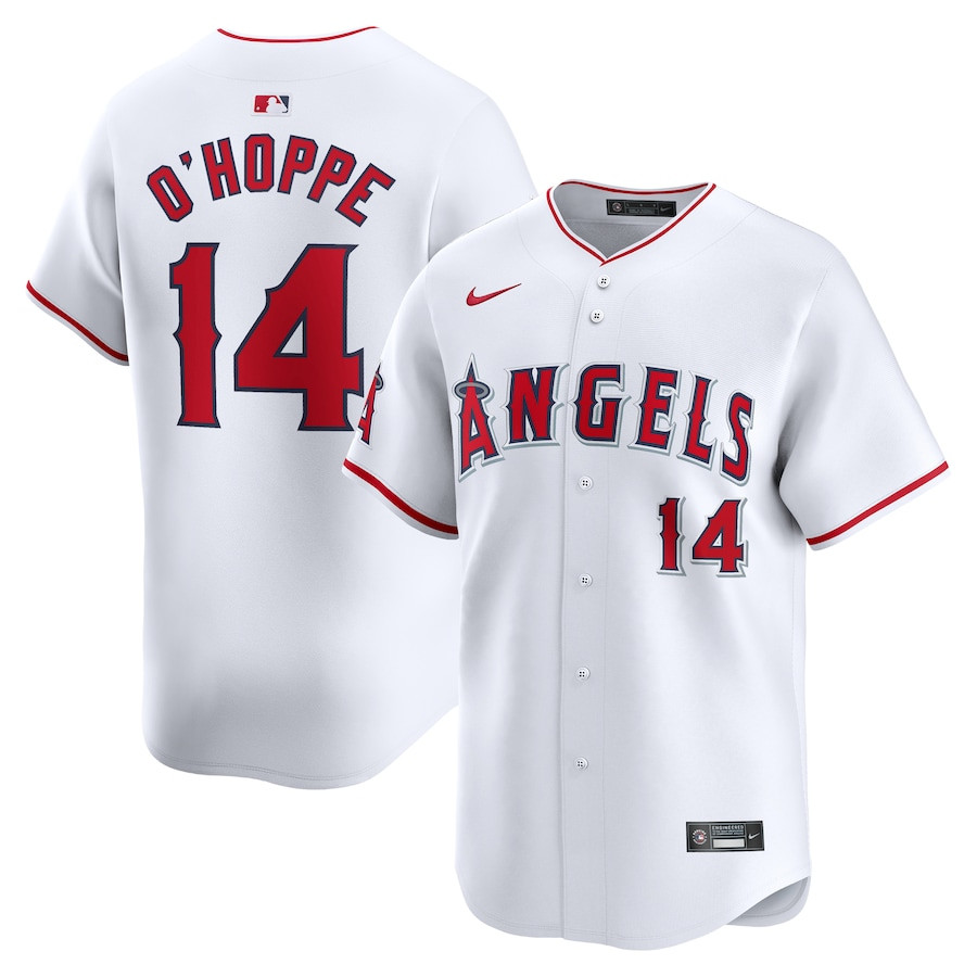 Logan O'Hoppe 14 Los Angeles Angels Home Limited White MLB Jersey Men's