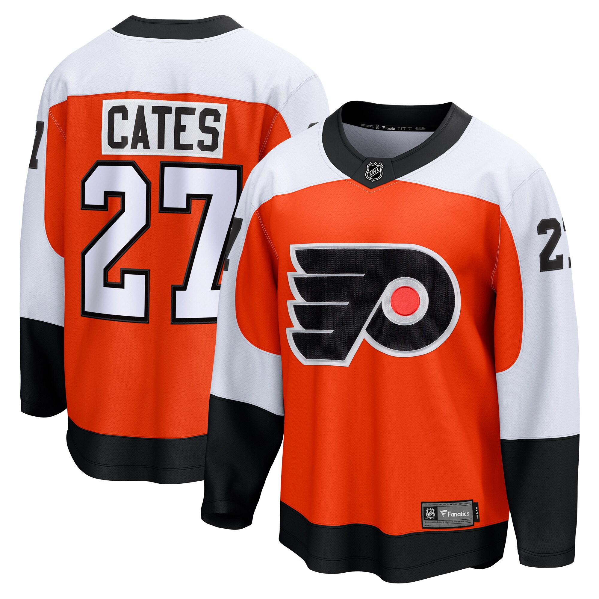 Philadelphia Flyers Noah Cates Orange Home Breakaway NHL Jersey Men's