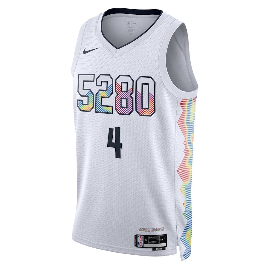 Russell Westbrook 4 Denver Nuggets Unisex 2024/25 Swingman Player City Editio White NBA Jersey Unisex