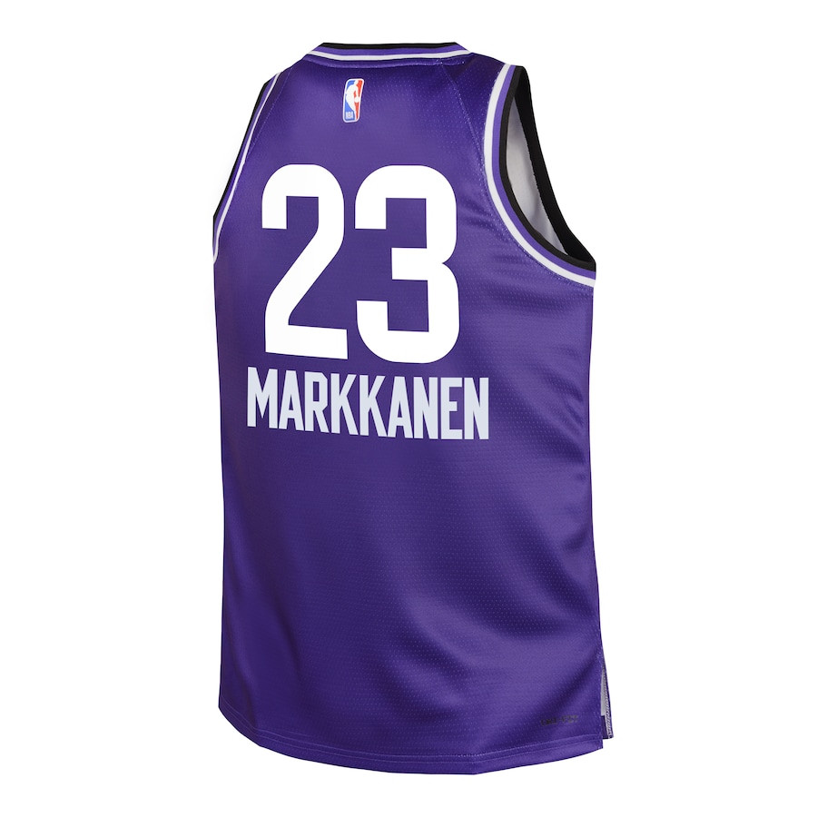 Lauri Markkanen 23 Utah Jazz 2023/24 City Edition Swingma Purple NBA Jersey Youth