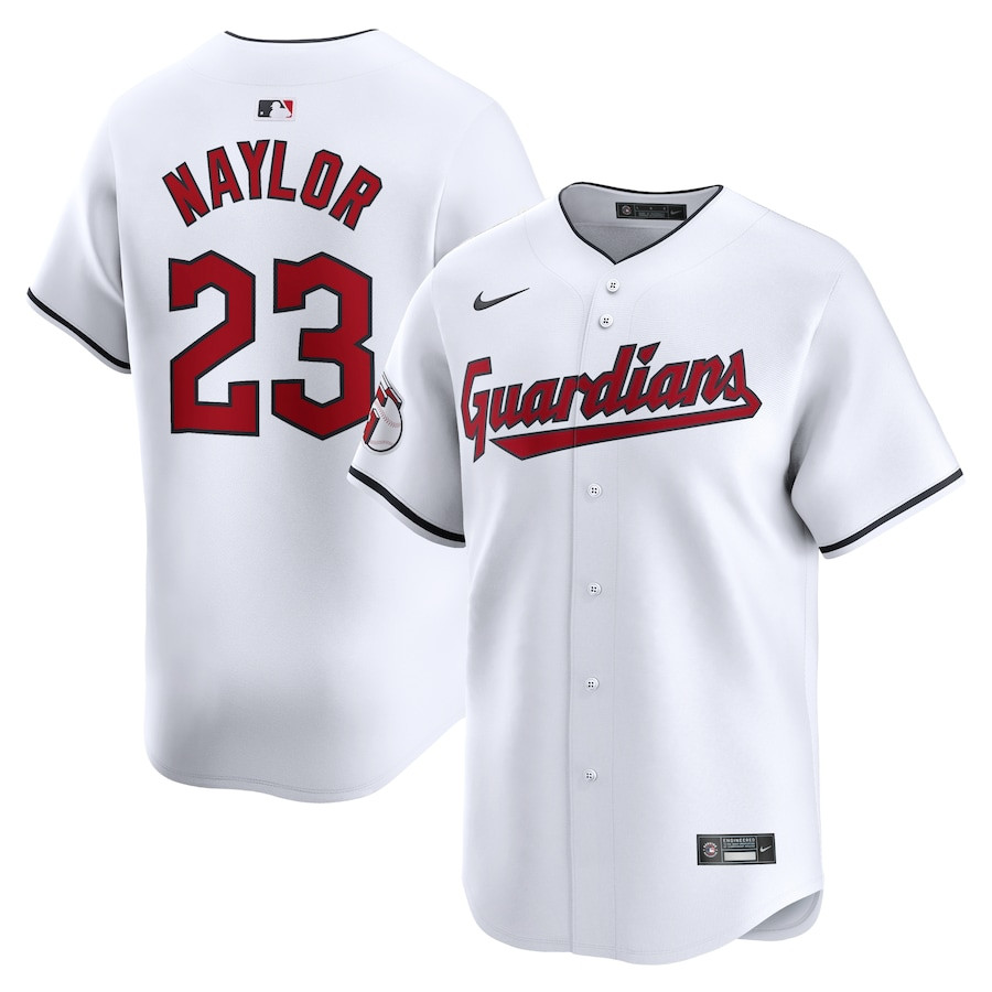 Bo Naylor 23 Cleveland Guardians Home Limited White MLB Jersey Men's