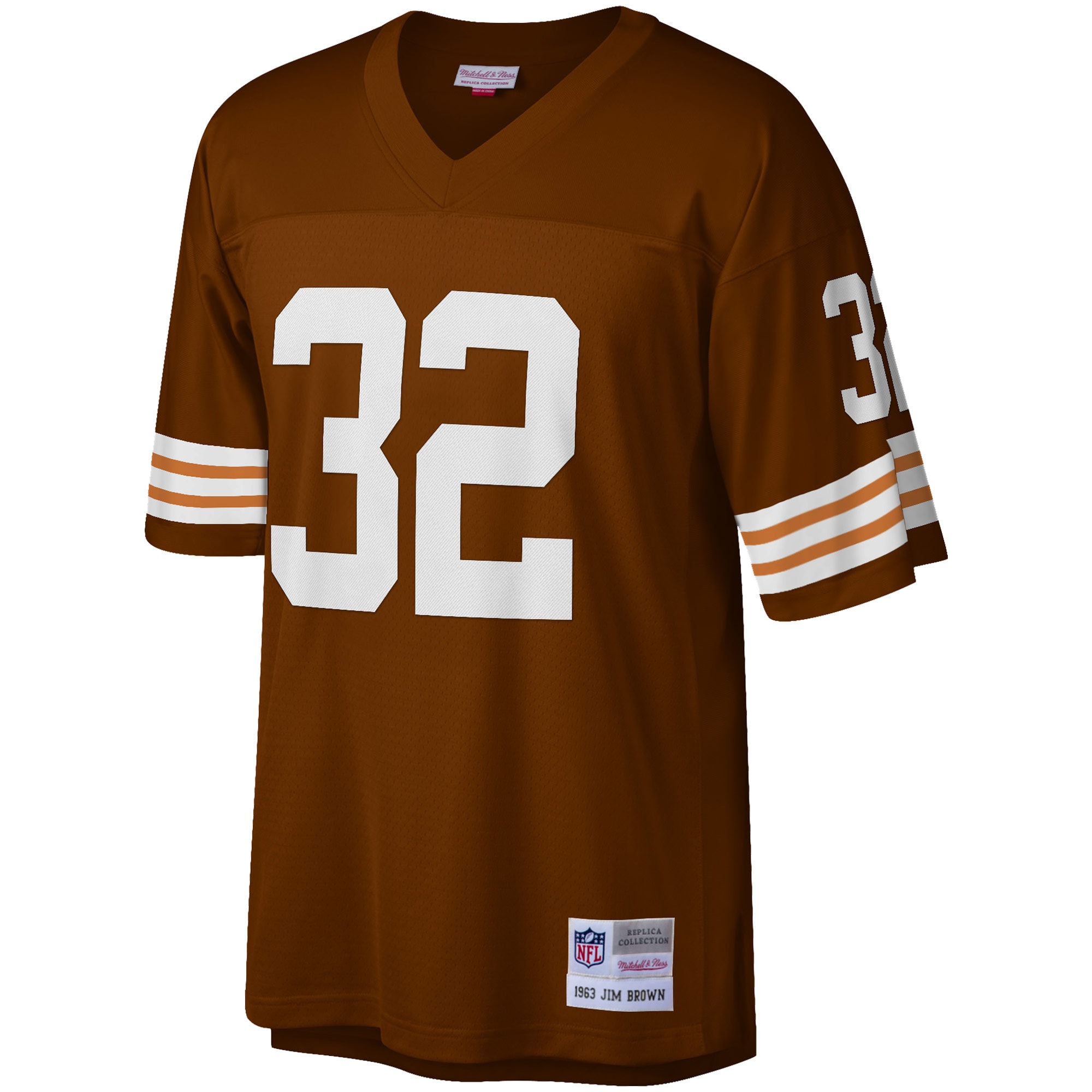 Cleveland Browns Jim Brown Mitchell Ness Brown Big Tall 1963 Retired Player NFL Jersey Men's