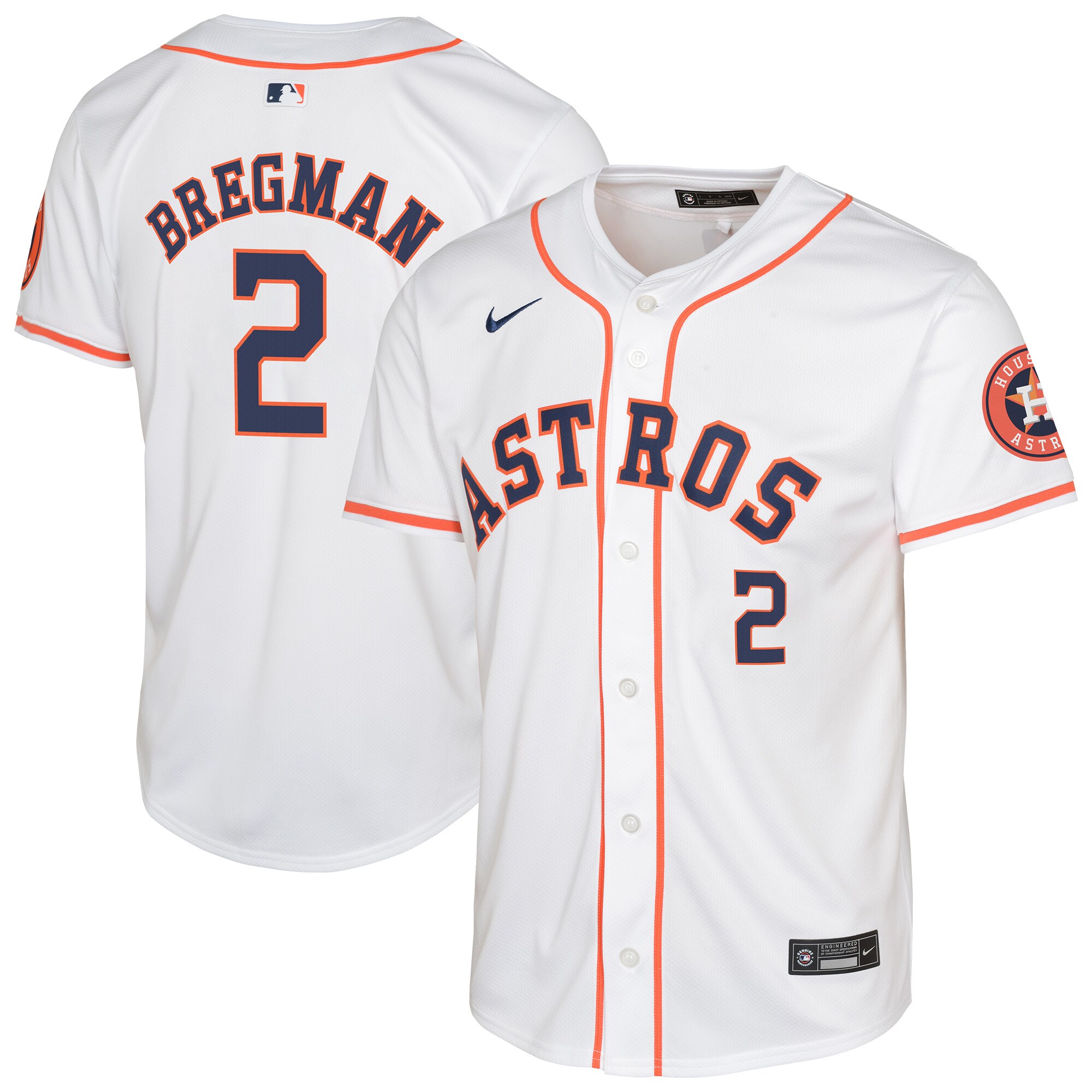 Houston Astros Alex Bregman White Home Limited MLB Jersey Youth