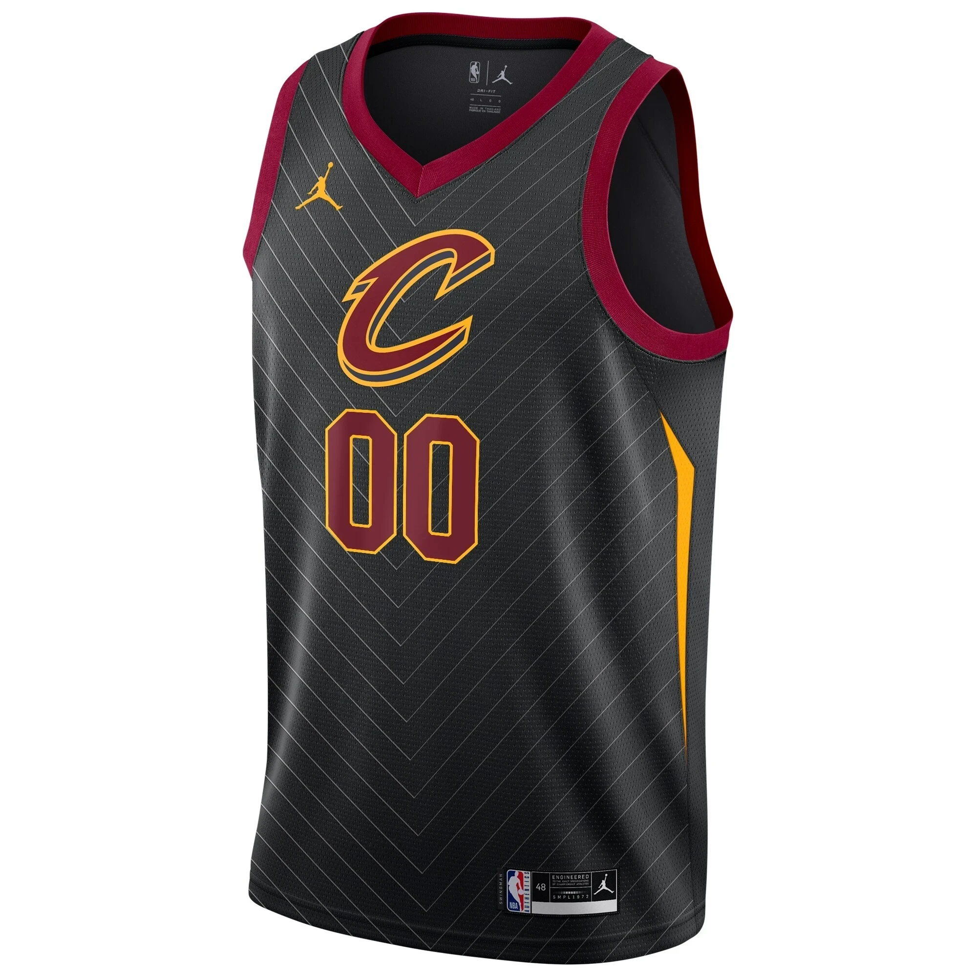 Cleveland Cavaliers Swingman Custom Statement Edition Black NBA Jersey Men's