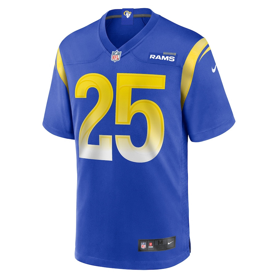 Quindell Johnson 25 Los Angeles Rams Team Game Royal NFL Jersey Men's